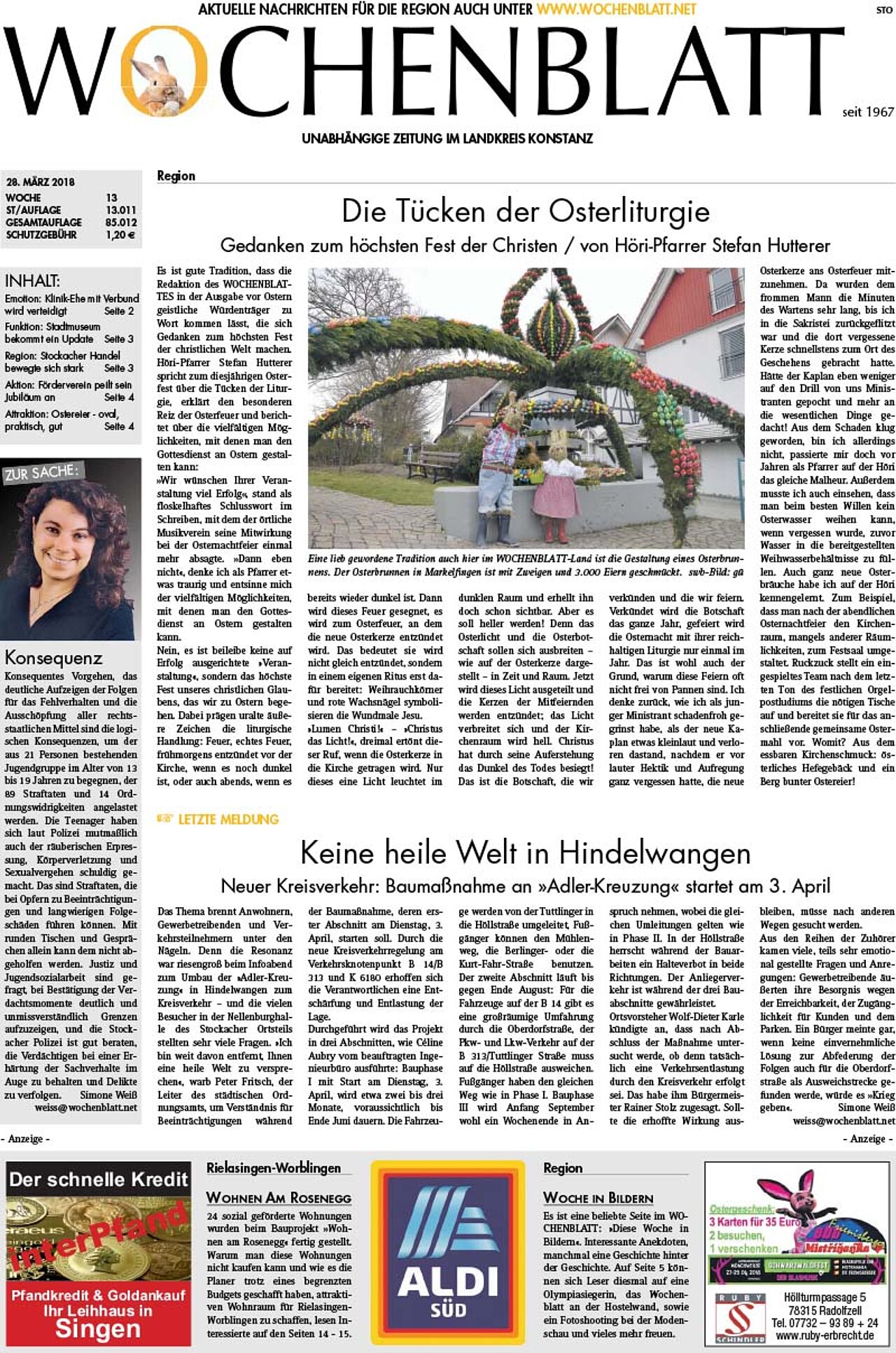 Ausgabe 13 vom 28. März 2018