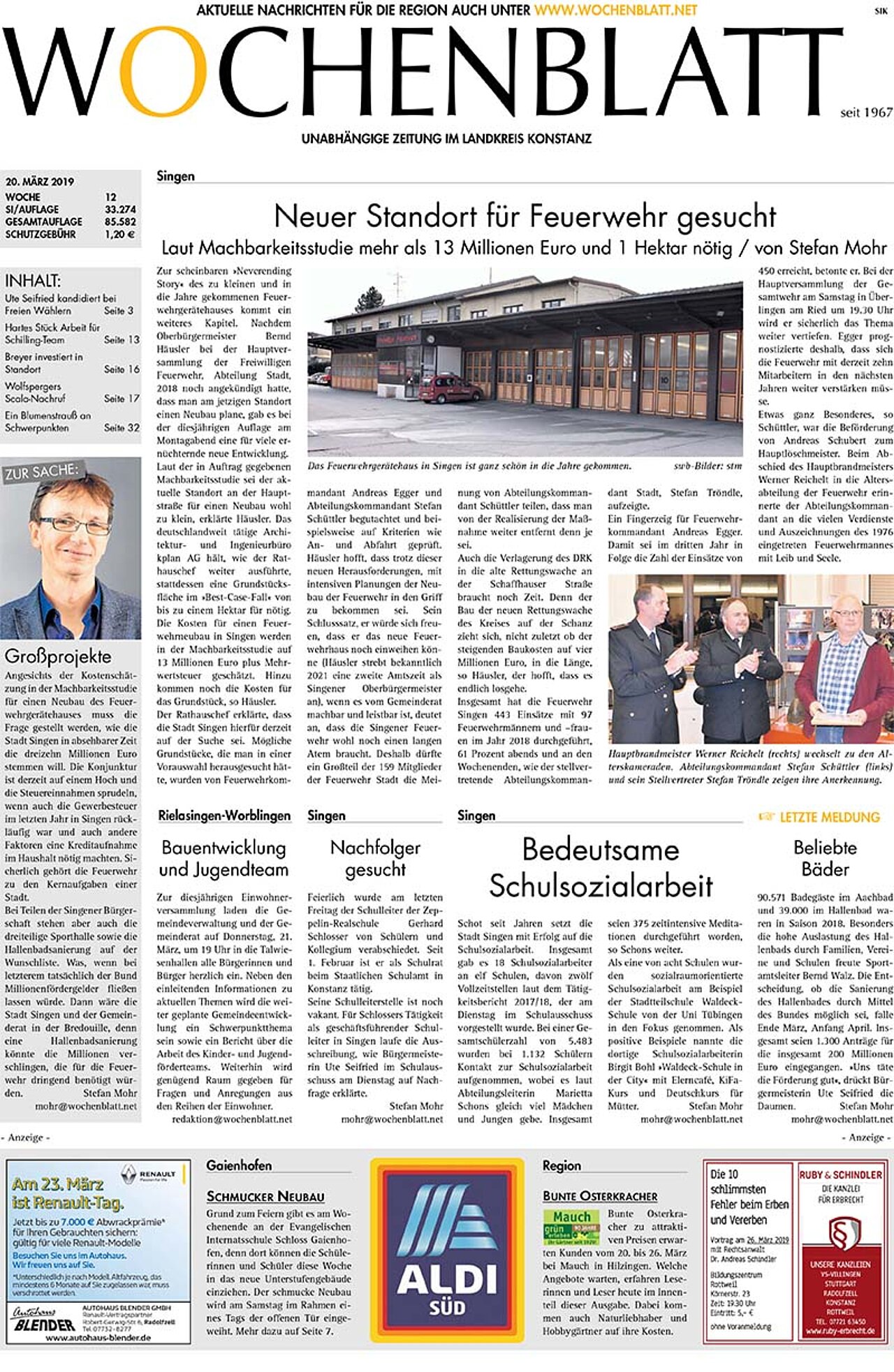 Ausgabe 12 vom 20. März 2019