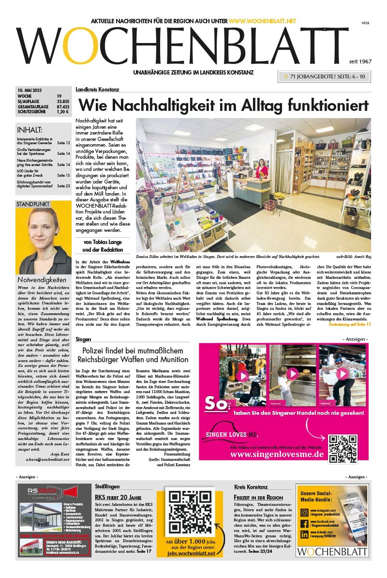 Ausgabe 19 vom 10. Mai 2023