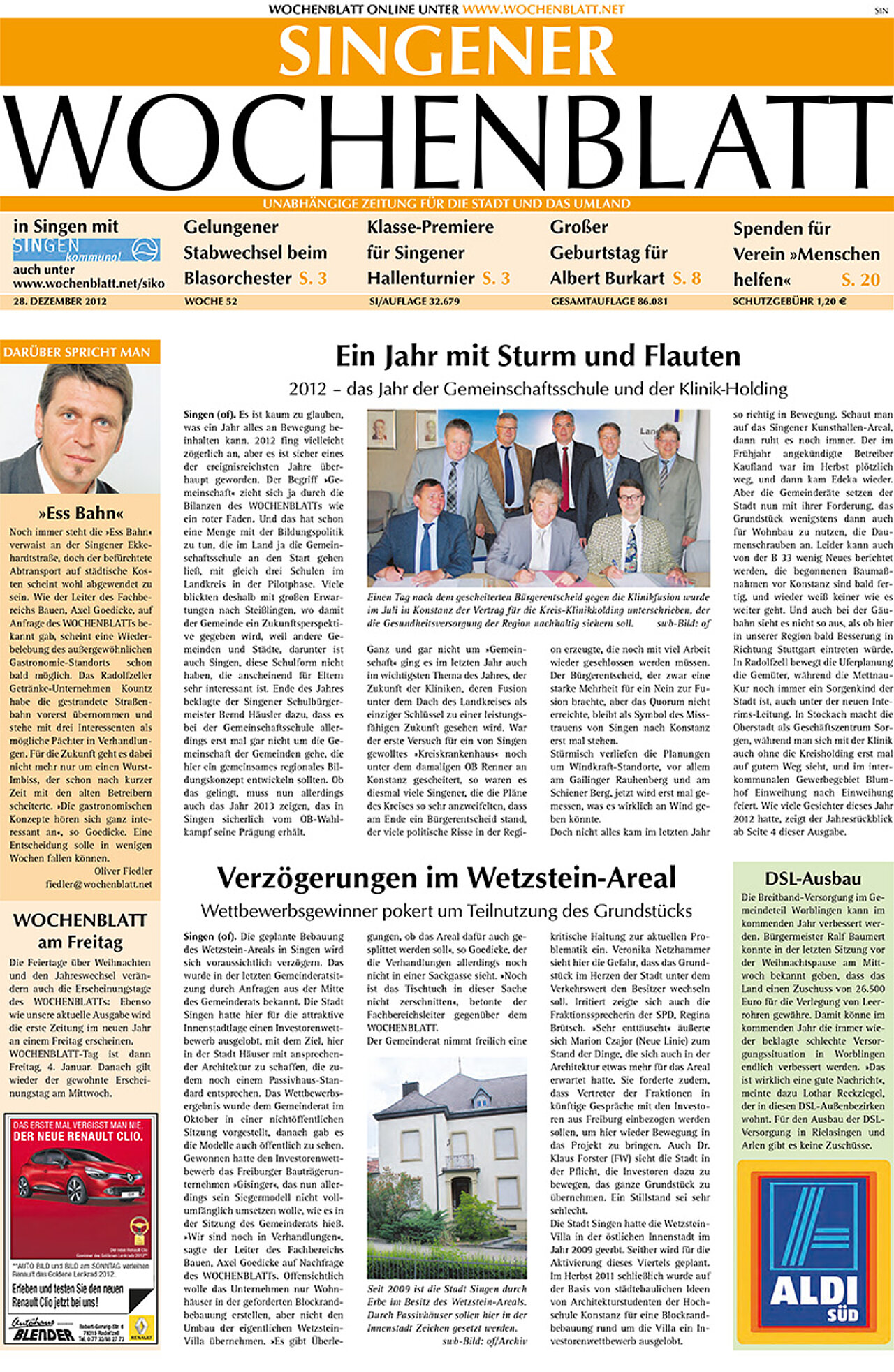 Ausgabe 52 vom 28. Dezember 2012