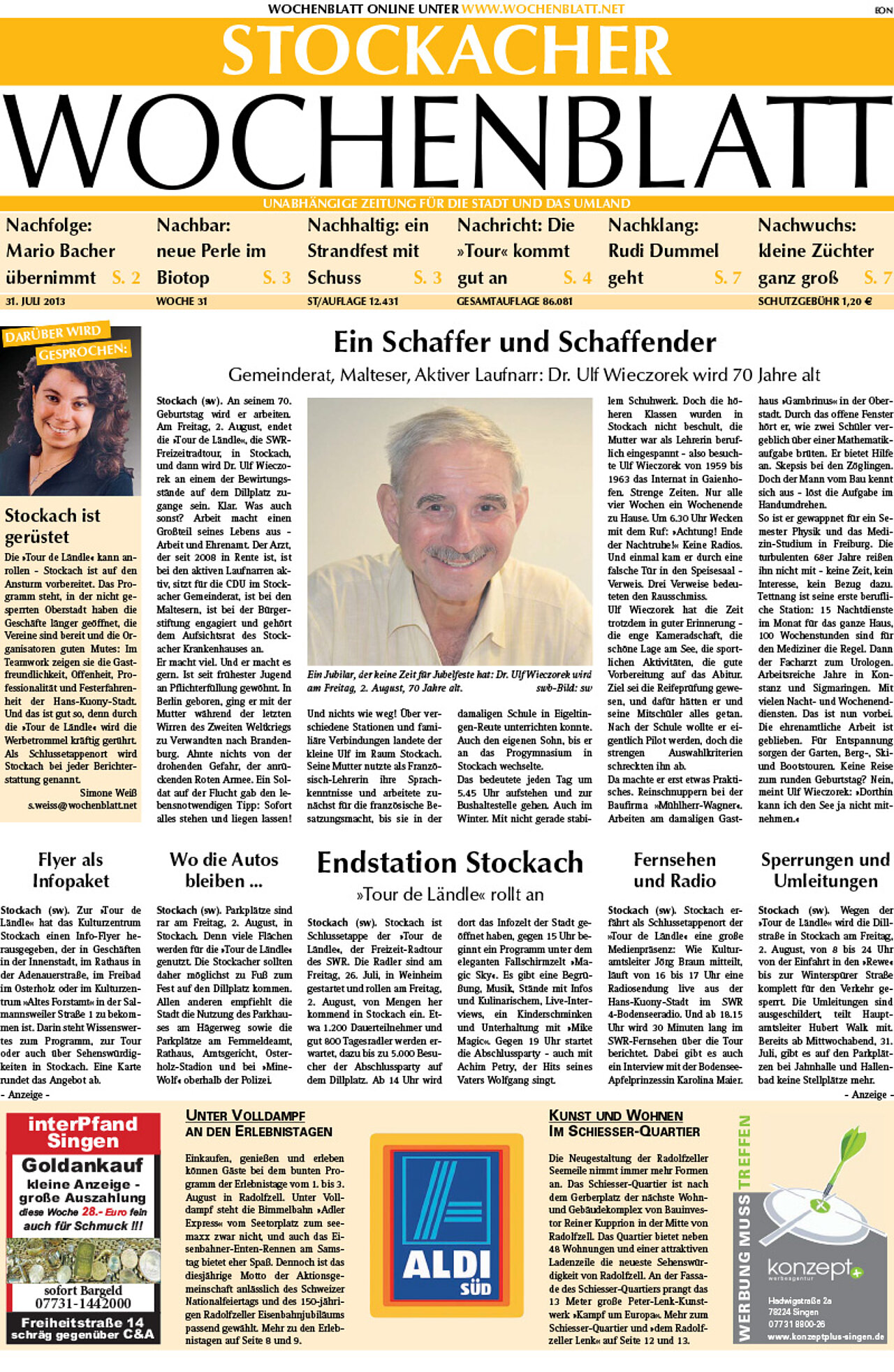 Ausgabe 31 vom 31. Juli 2013