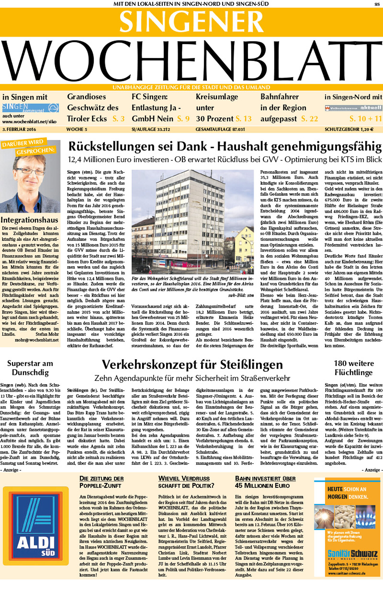Ausgabe 05 vom 03. Februar 2016