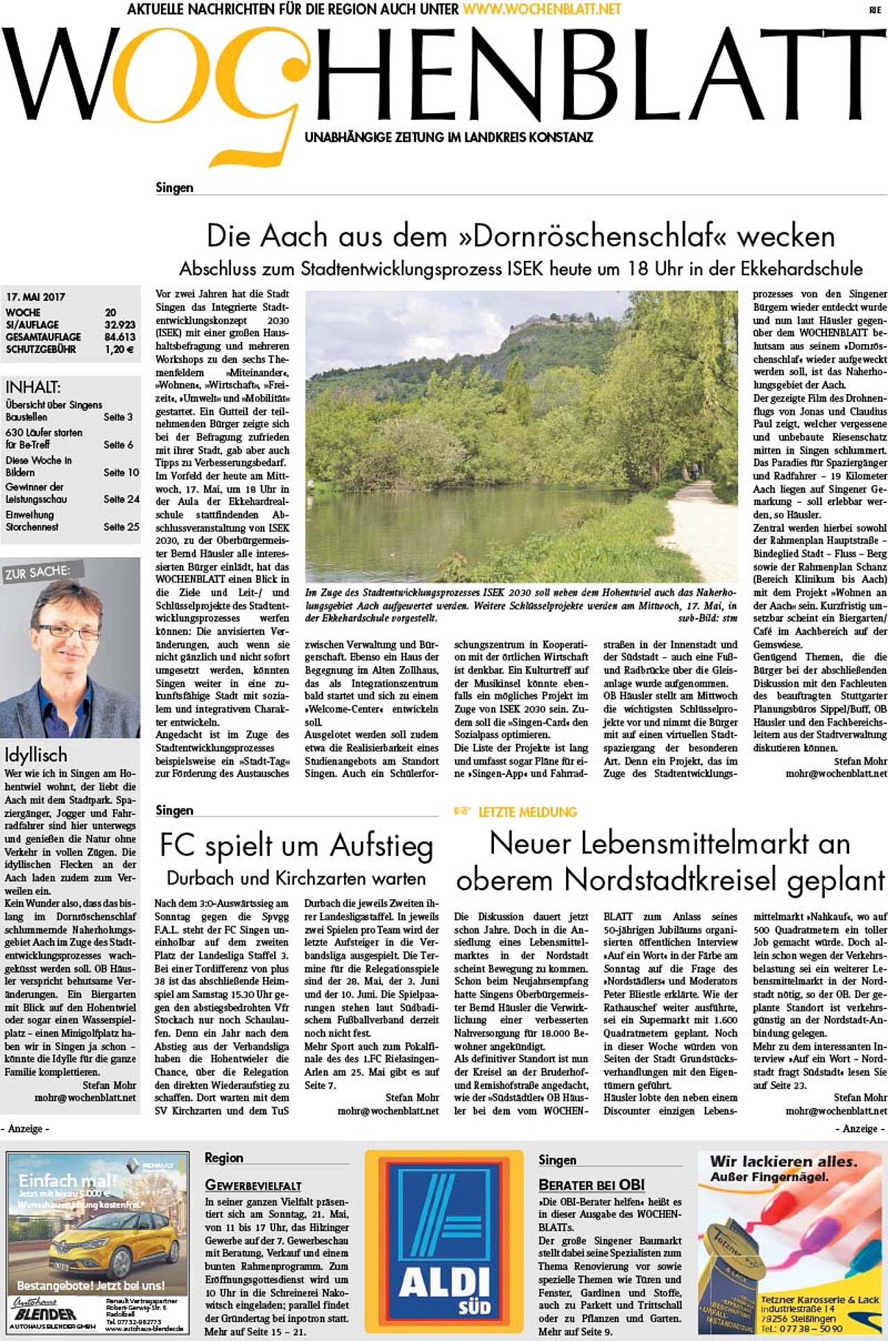 Ausgabe 20 vom 17. Mai 2017