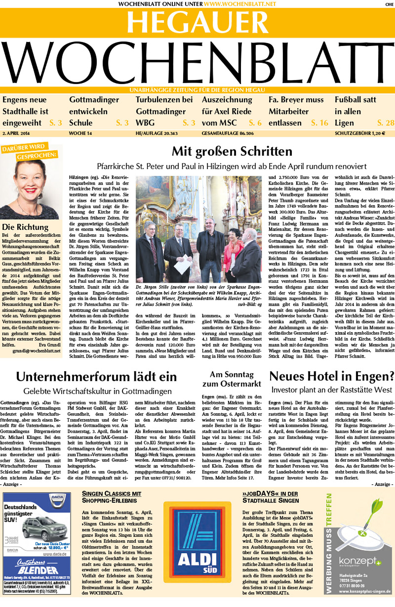 Ausgabe 14 vom 02. April 2014