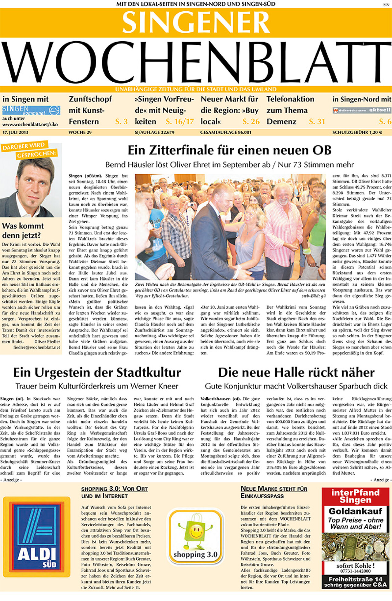 Ausgabe 29 vom 17. Juli 2013
