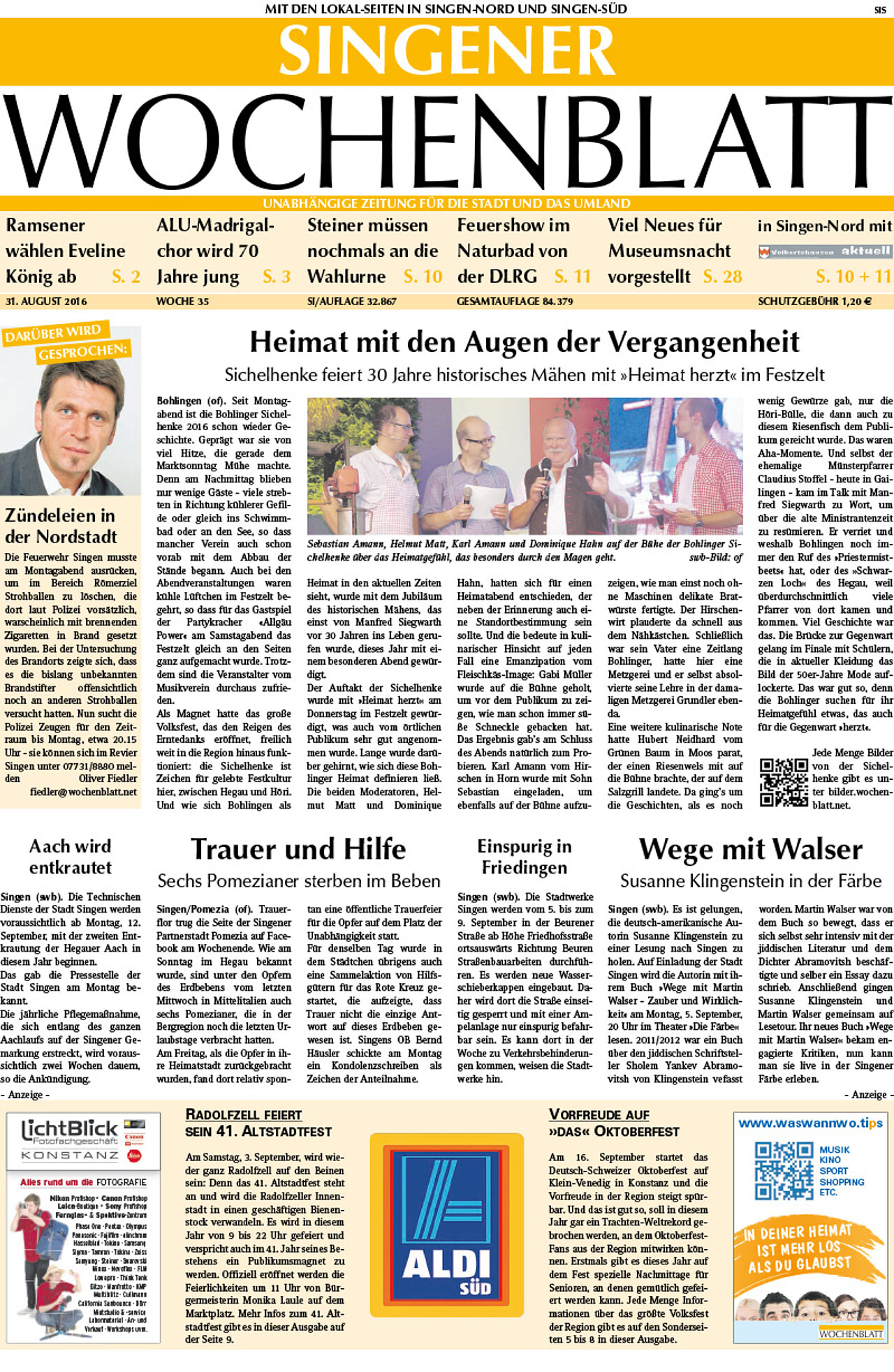 Ausgabe 35 vom 31. August 2016