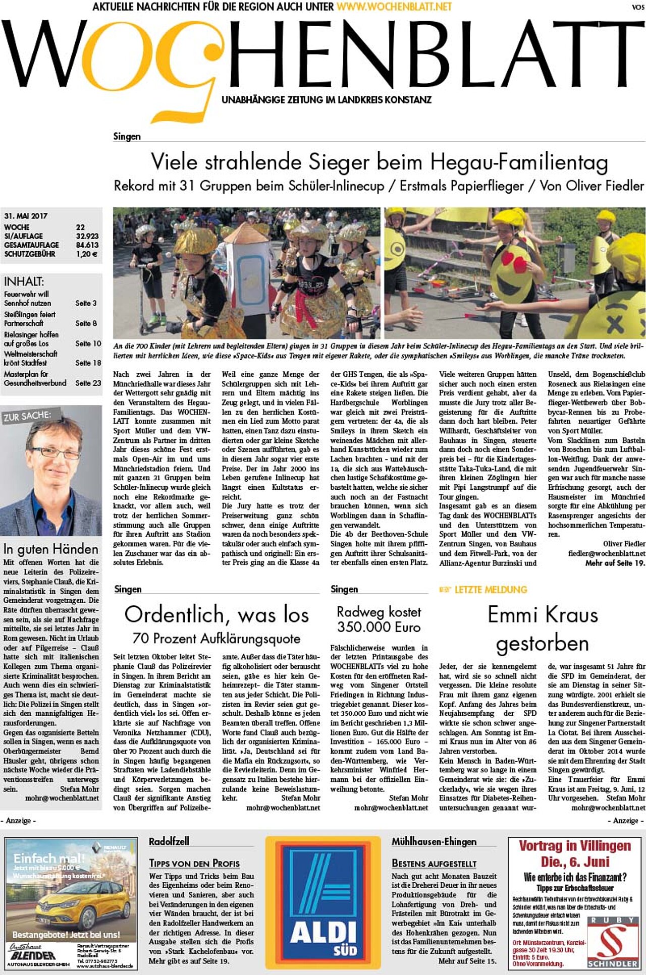 Ausgabe 22 vom 31. Mai 2017