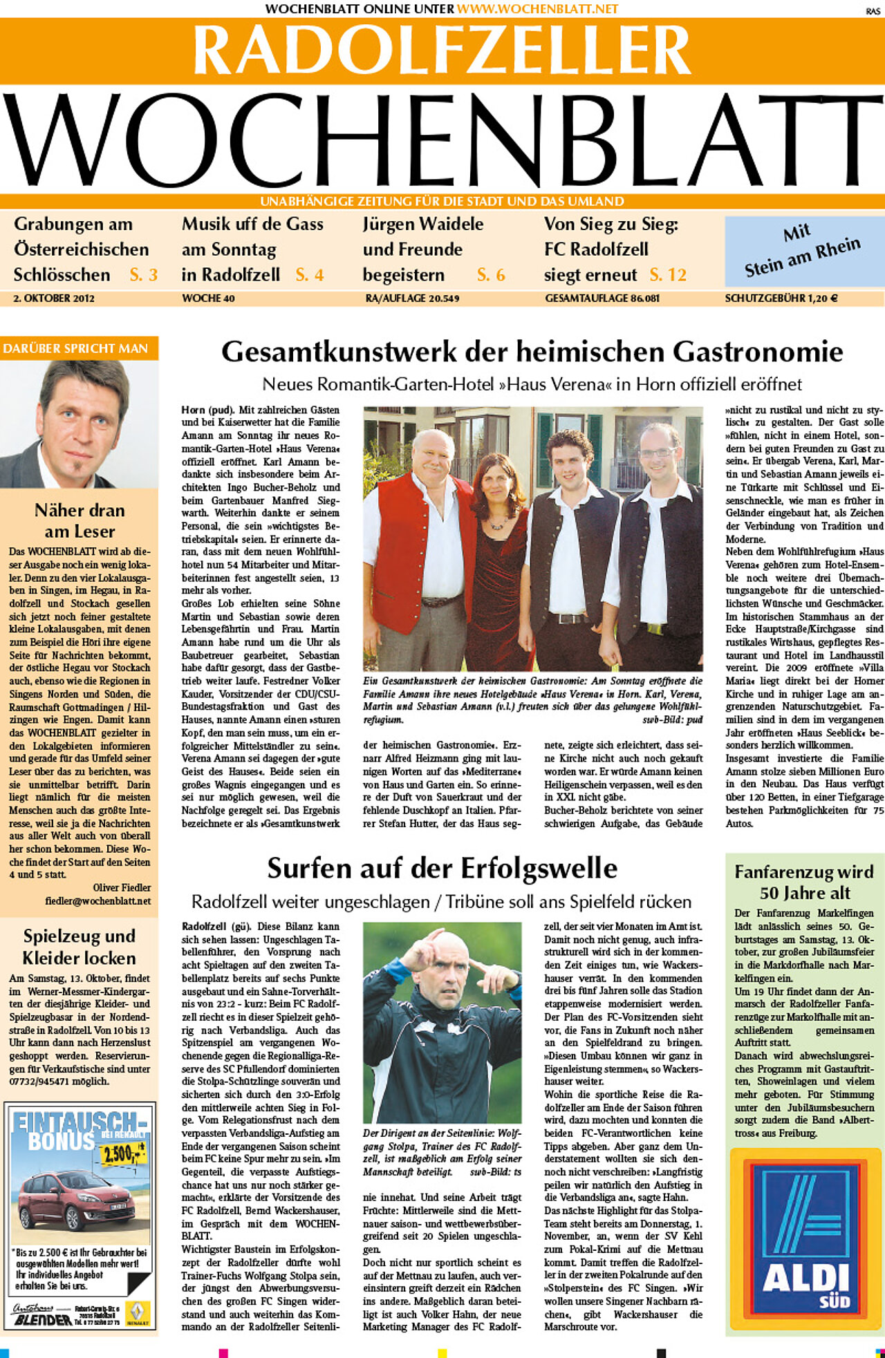 Ausgabe 40 vom 02. Oktober 2012