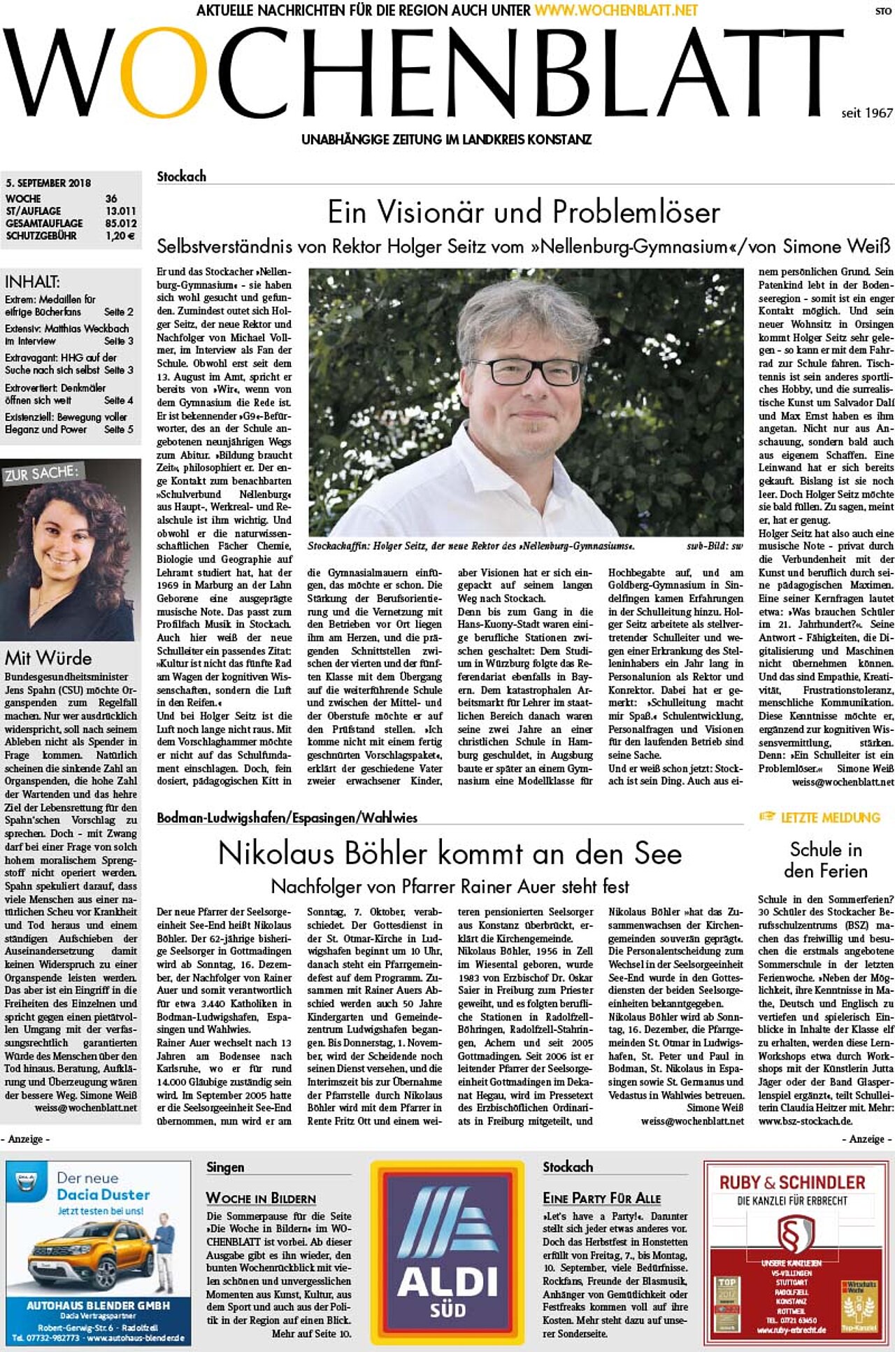 Ausgabe 36 vom 05. September 2018