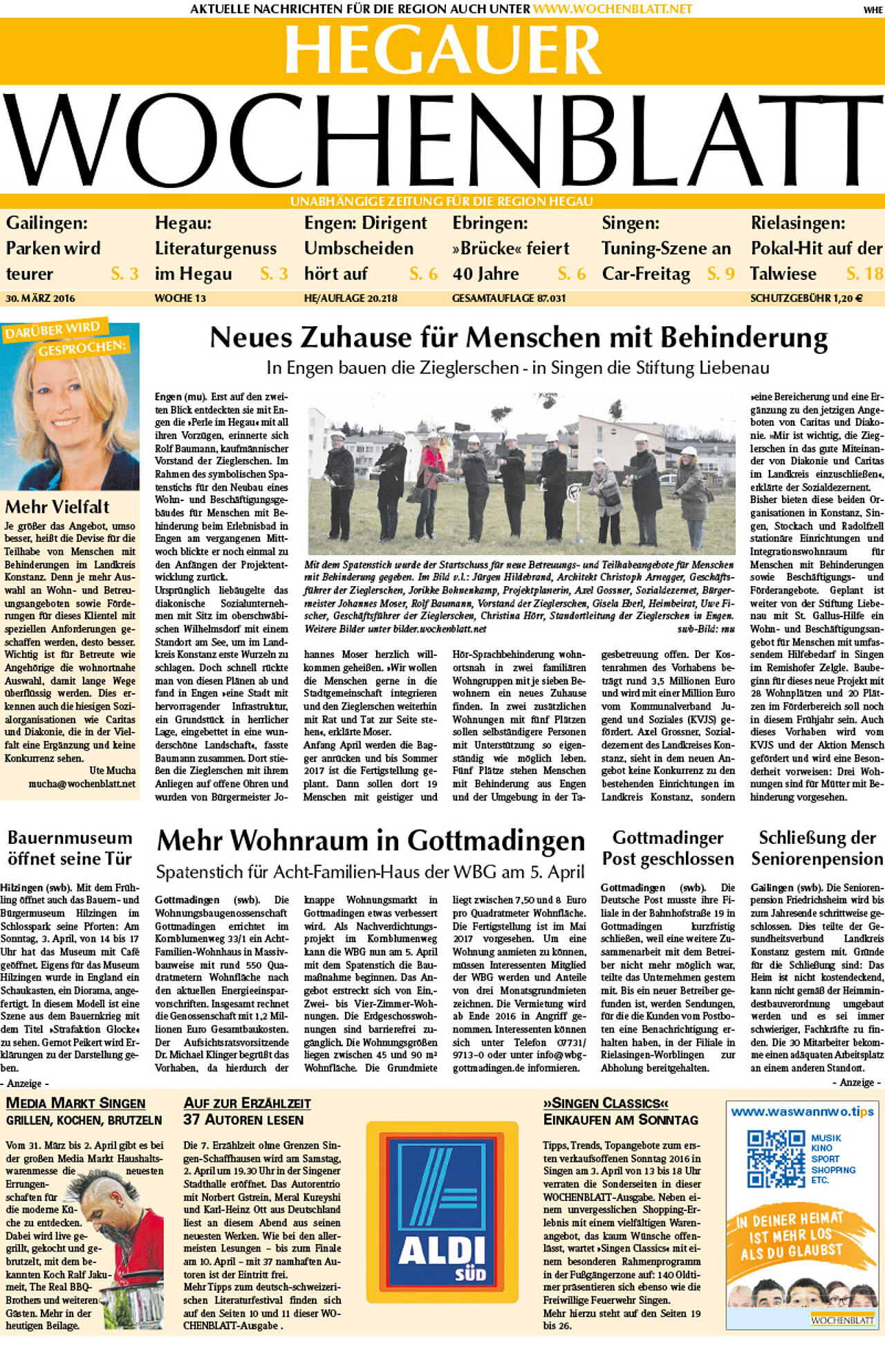 Ausgabe 13 vom 30. März 2016