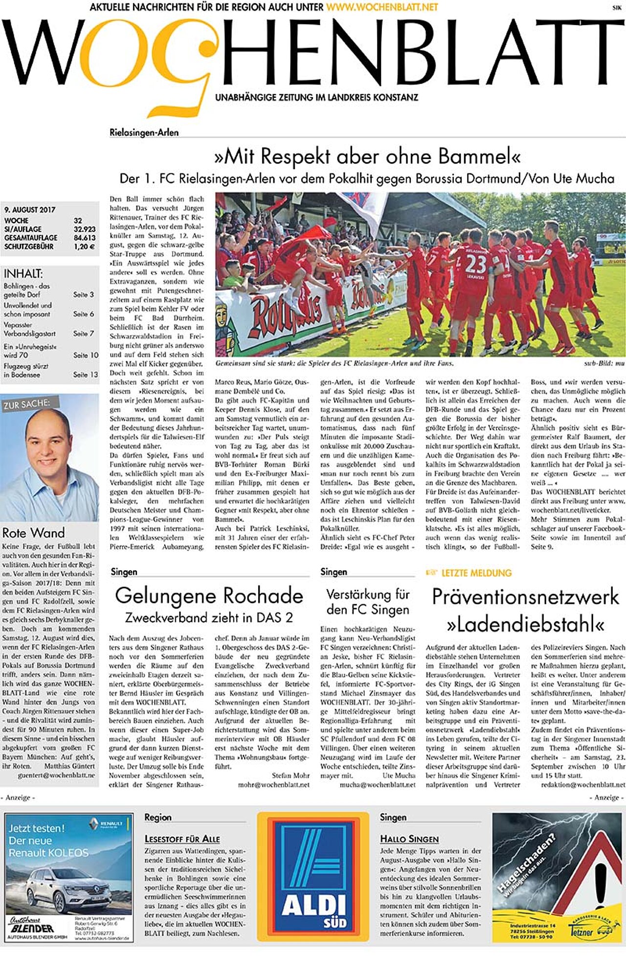 Ausgabe 32 vom 09. August 2017