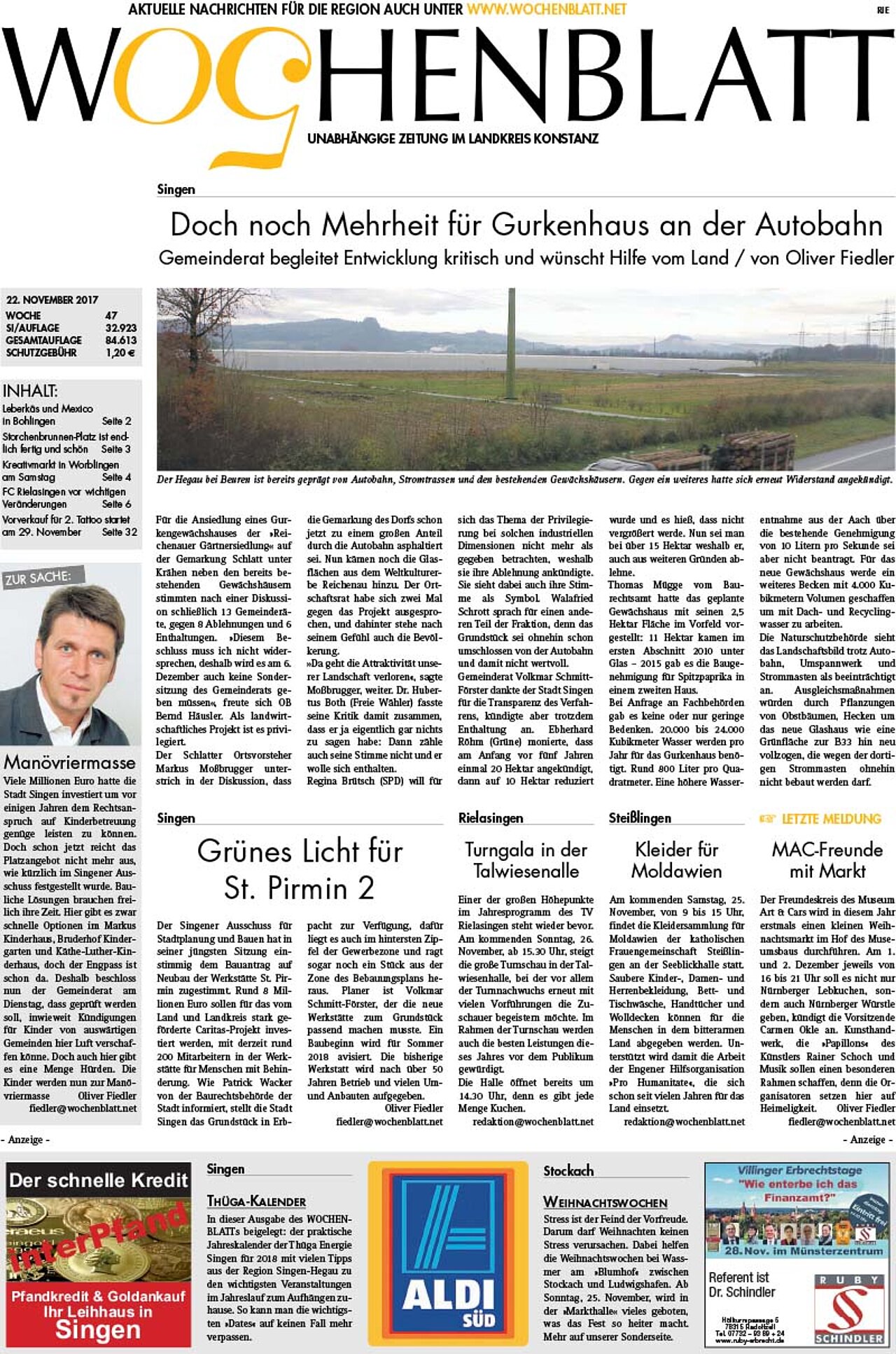 Ausgabe 47 vom 22. November 2017