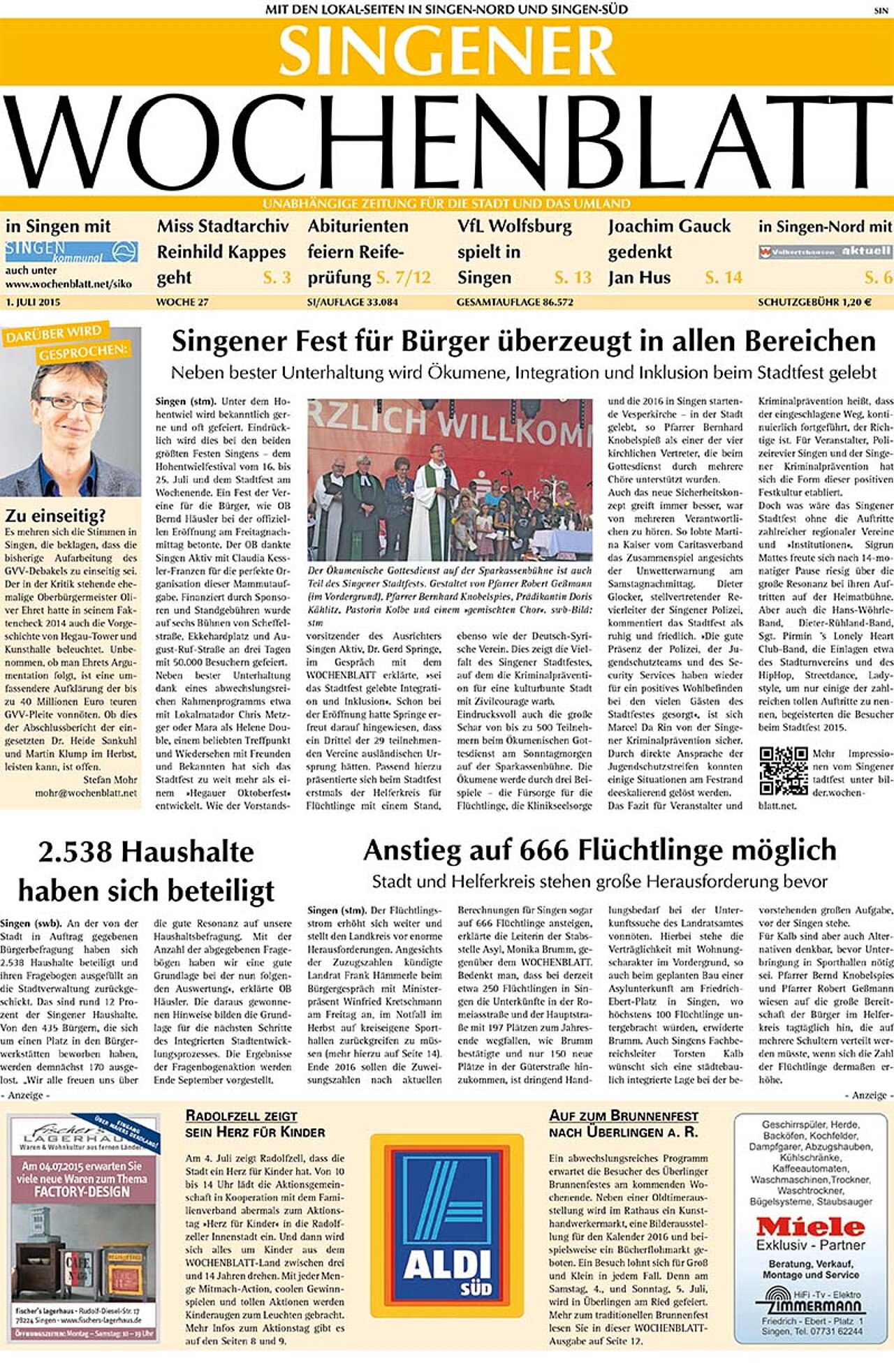Ausgabe 27 vom 01. Juli 2015