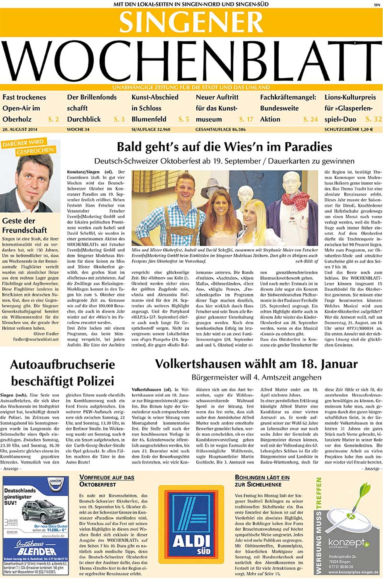 Ausgabe 34 vom 20. August 2014
