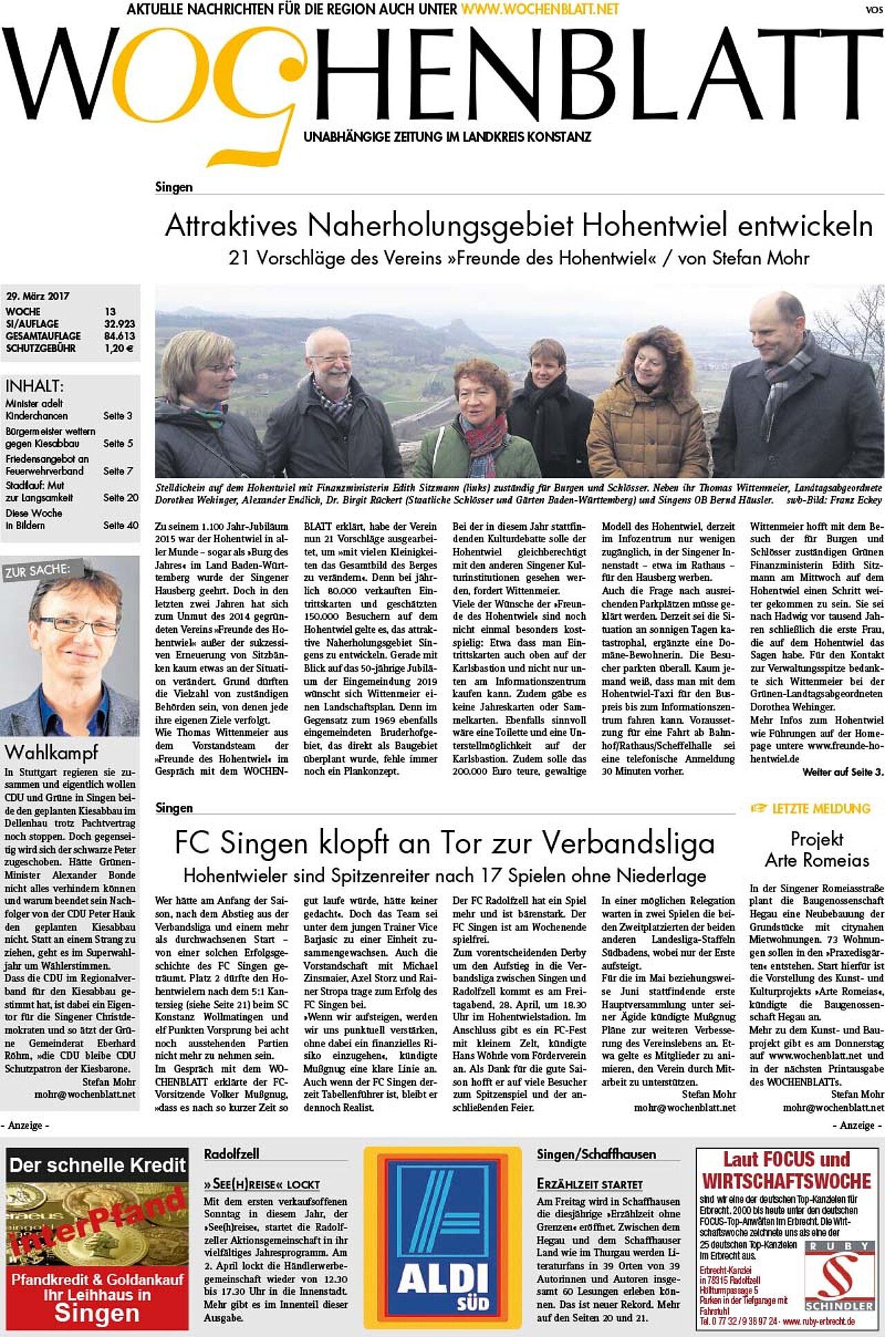 Ausgabe 13 vom 29. März 2017