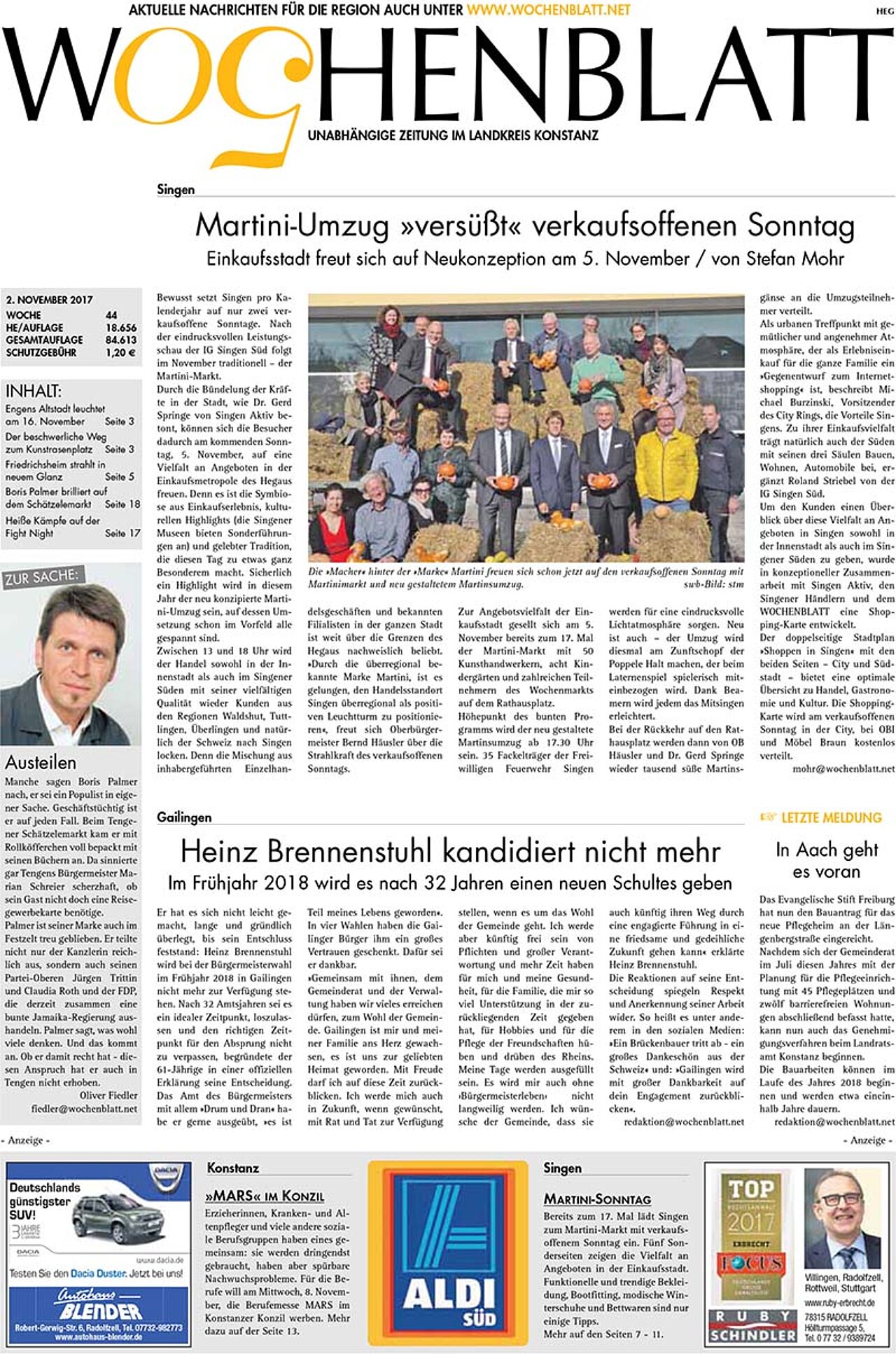 Ausgabe 44 vom 02. November 2017