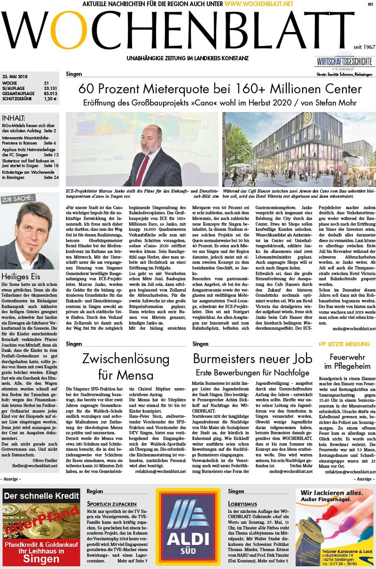 Ausgabe 21 vom 23. Mai 2018