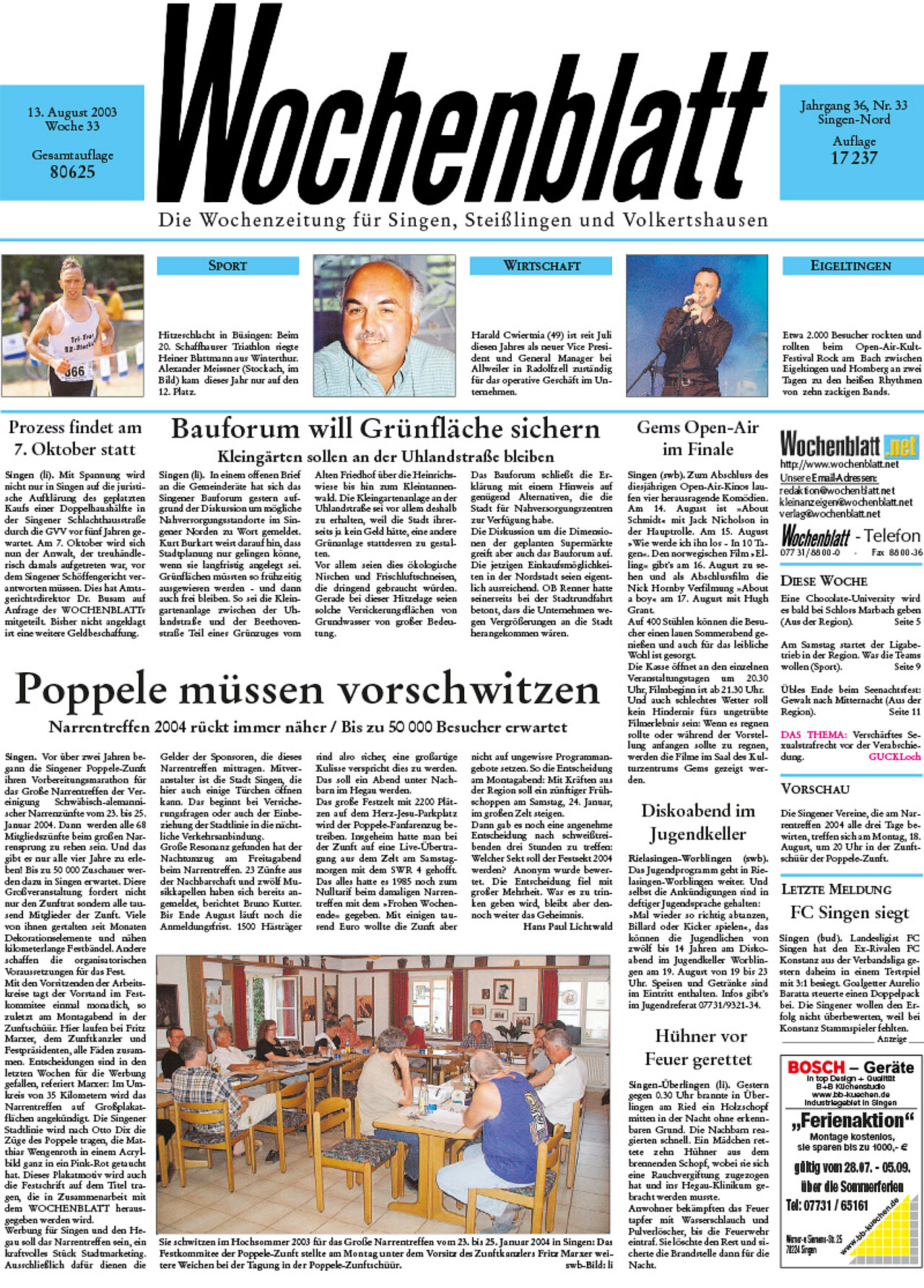 Ausgabe 33 vom 13. August 2003