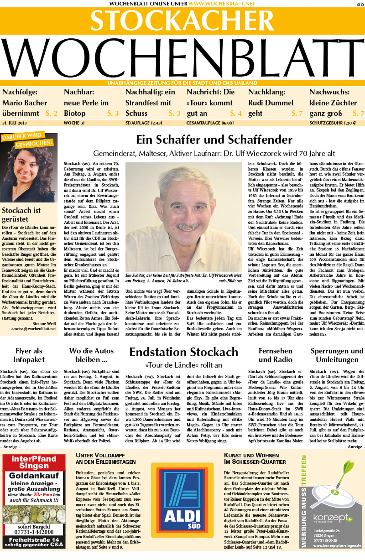 Ausgabe 31 vom 31. Juli 2013