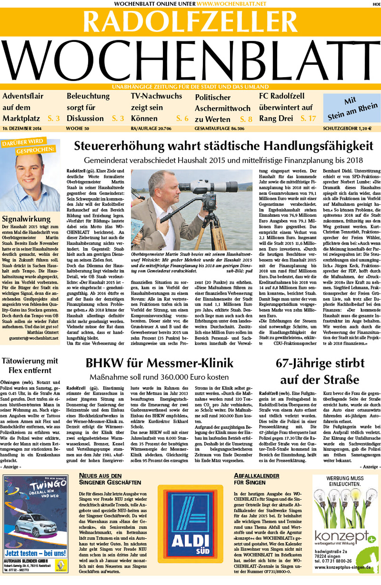 Ausgabe 50 vom 10. Dezember 2014