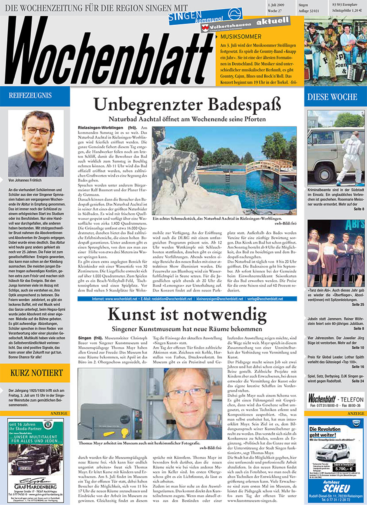 Ausgabe 26 vom 01. Juli 2009