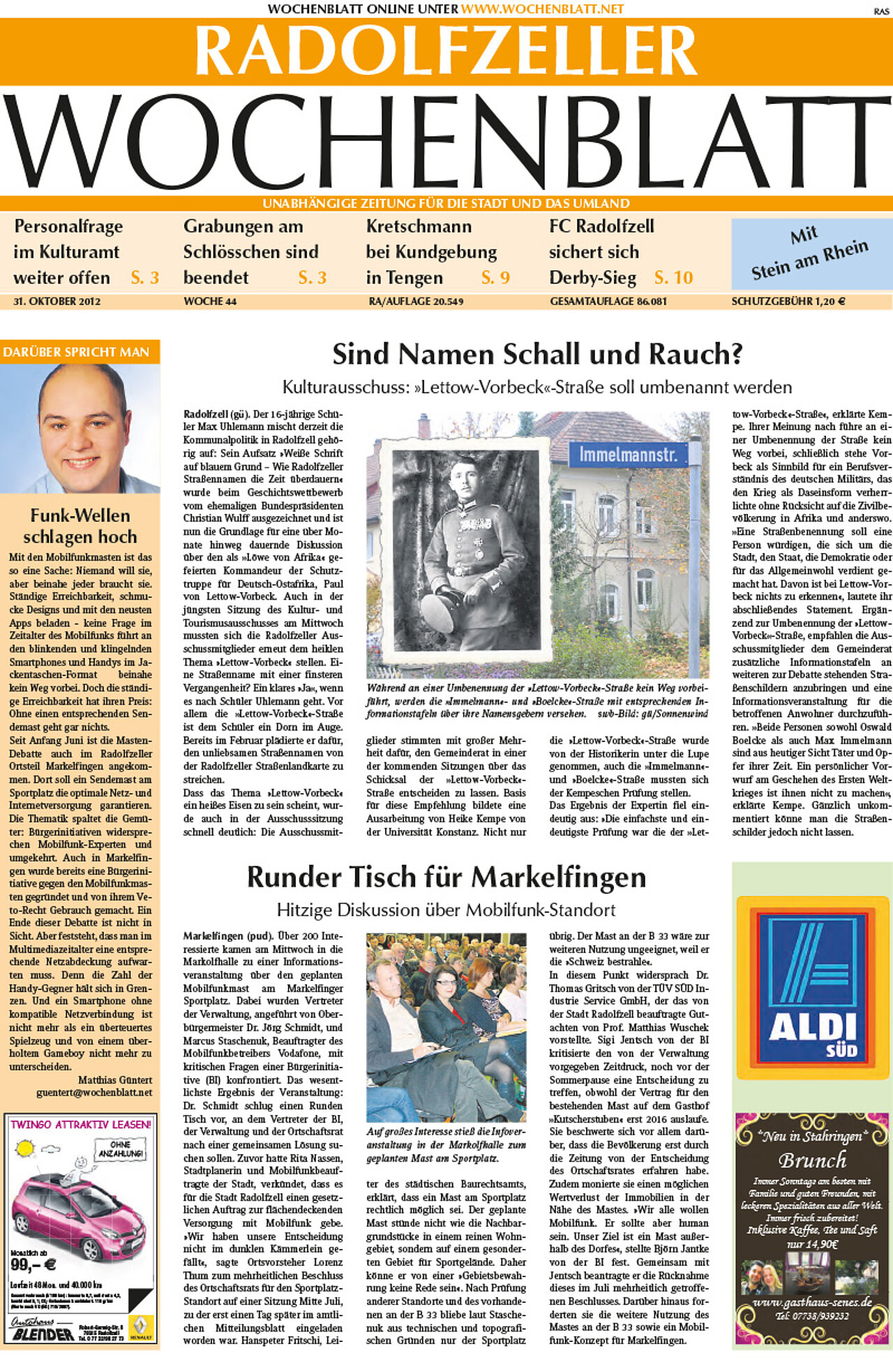 Ausgabe 44 vom 31. Oktober 2012