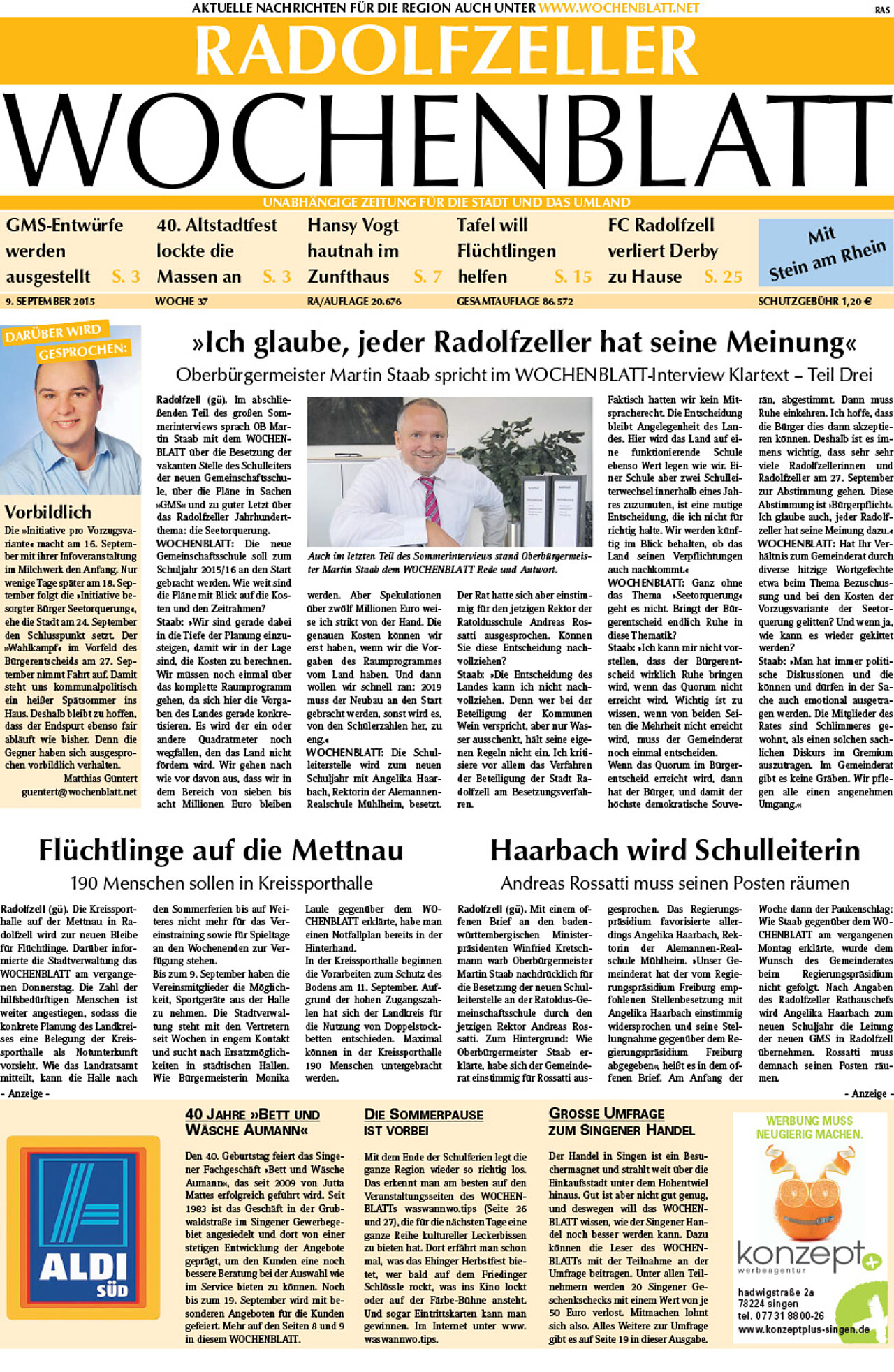 Ausgabe 37 vom 09. September 2015