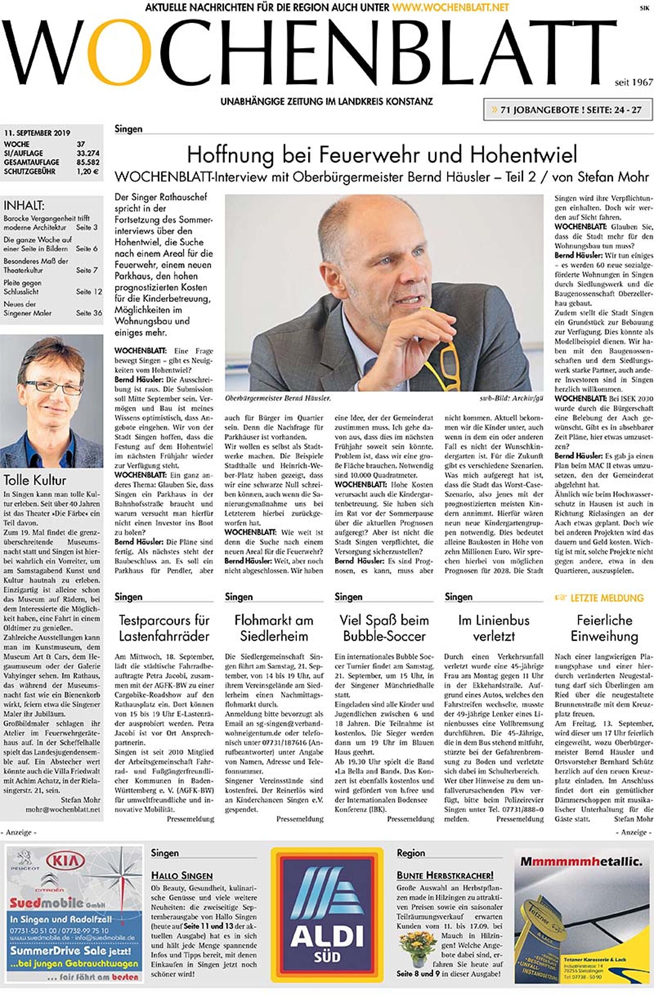 Ausgabe 37 vom 11. September 2019