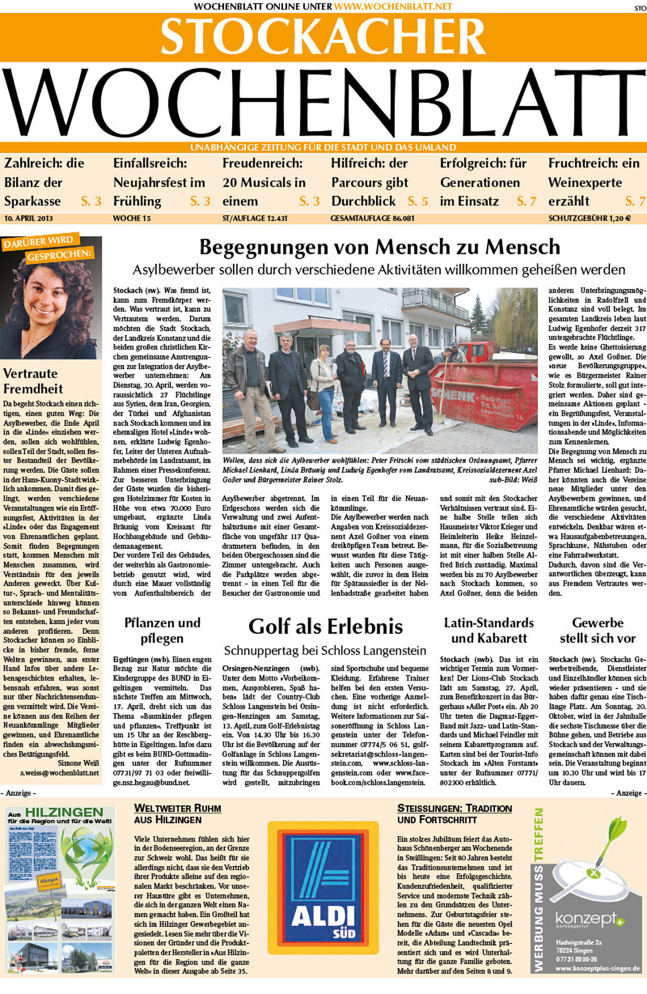 Ausgabe 15 vom 10. April 2013