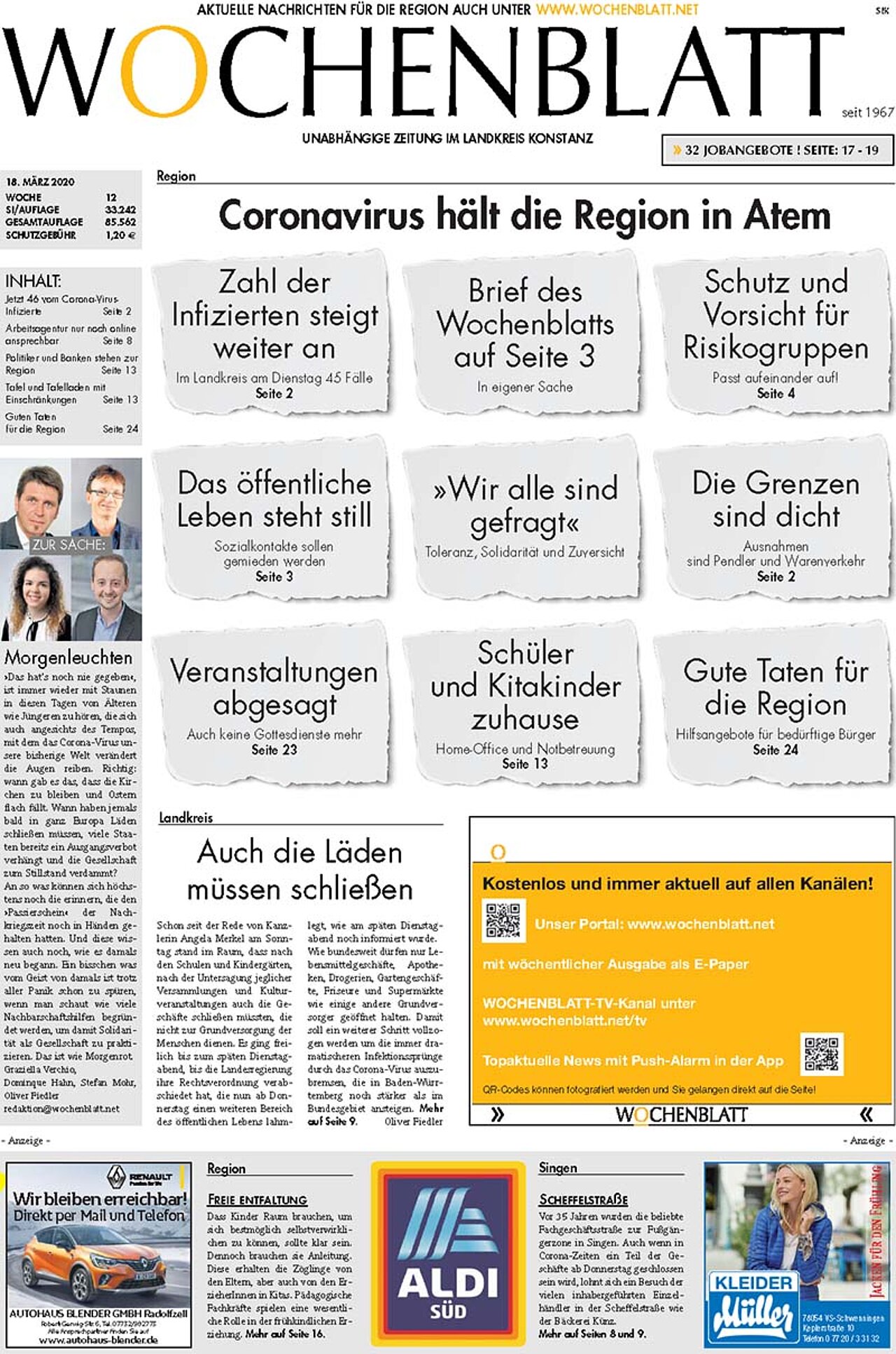 Ausgabe 12 vom 18. März 2020