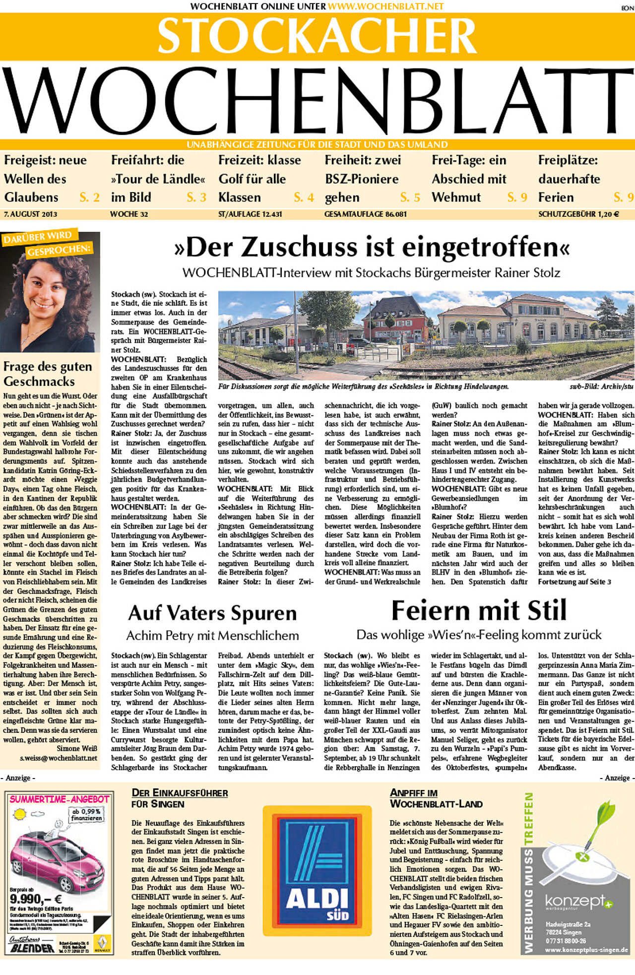 Ausgabe 32 vom 07. August 2013