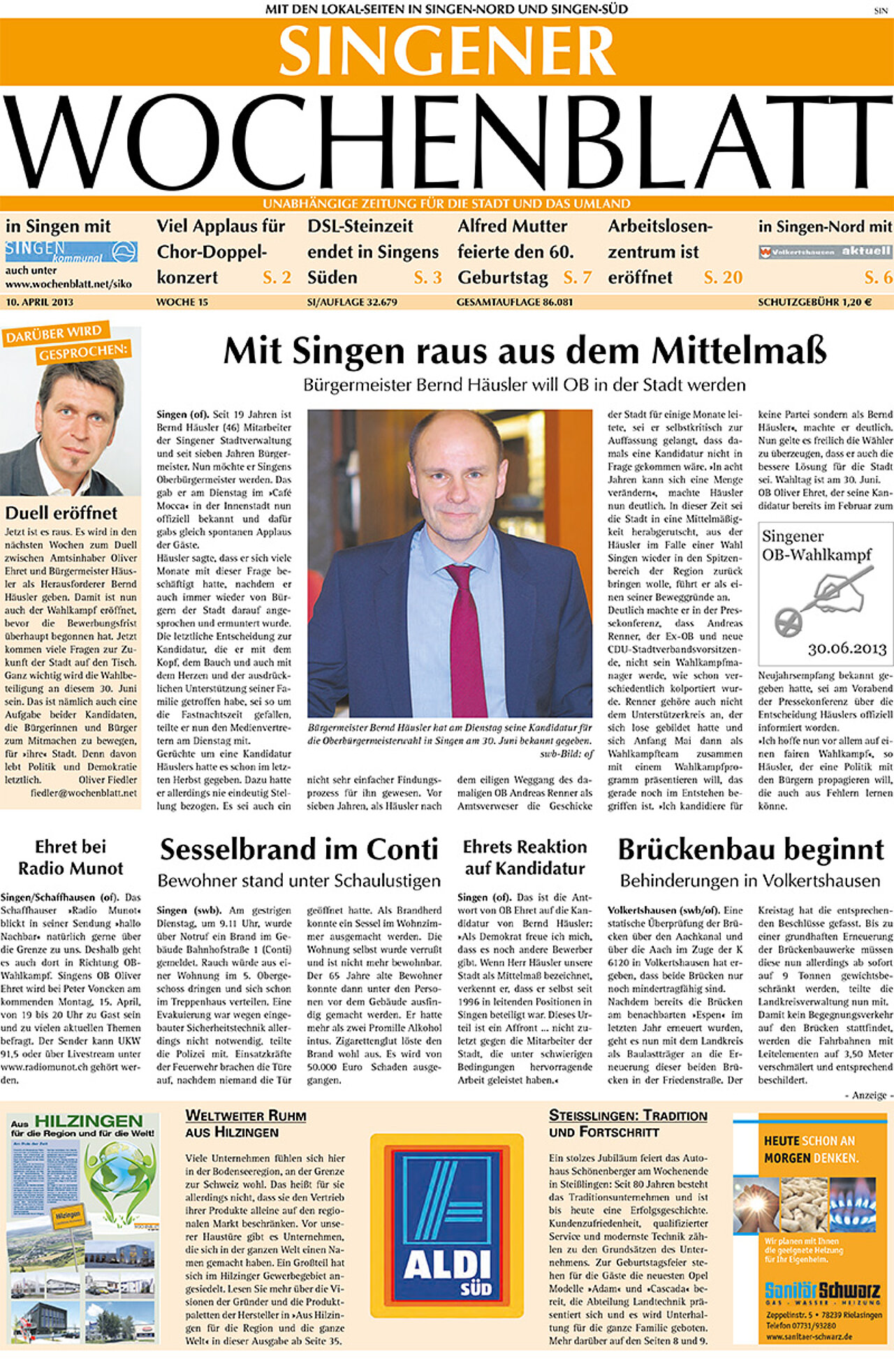 Ausgabe 15 vom 10. April 2013