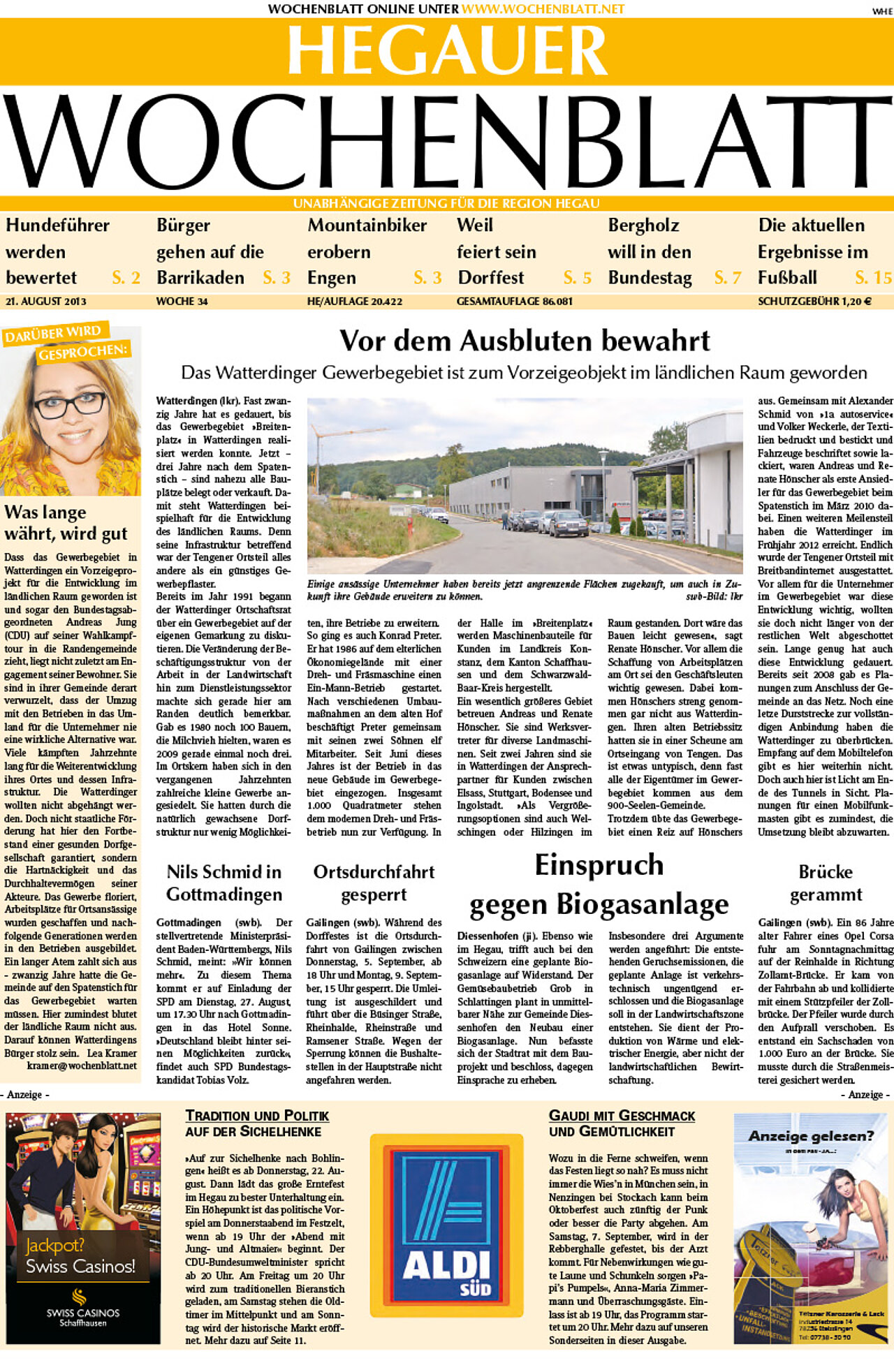 Ausgabe 34 vom 21. August 2013