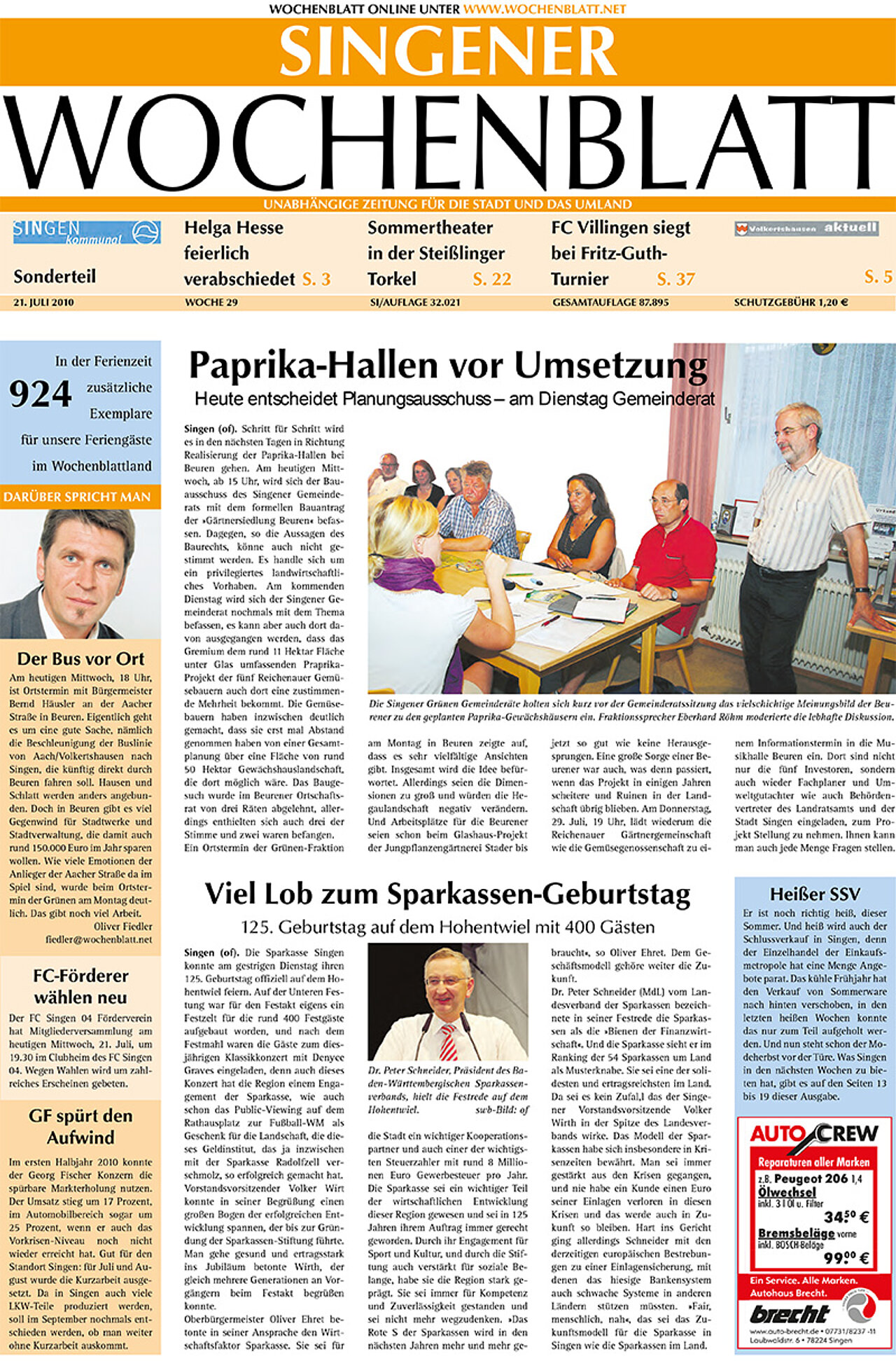 Ausgabe 29 vom 21. Juli 2010