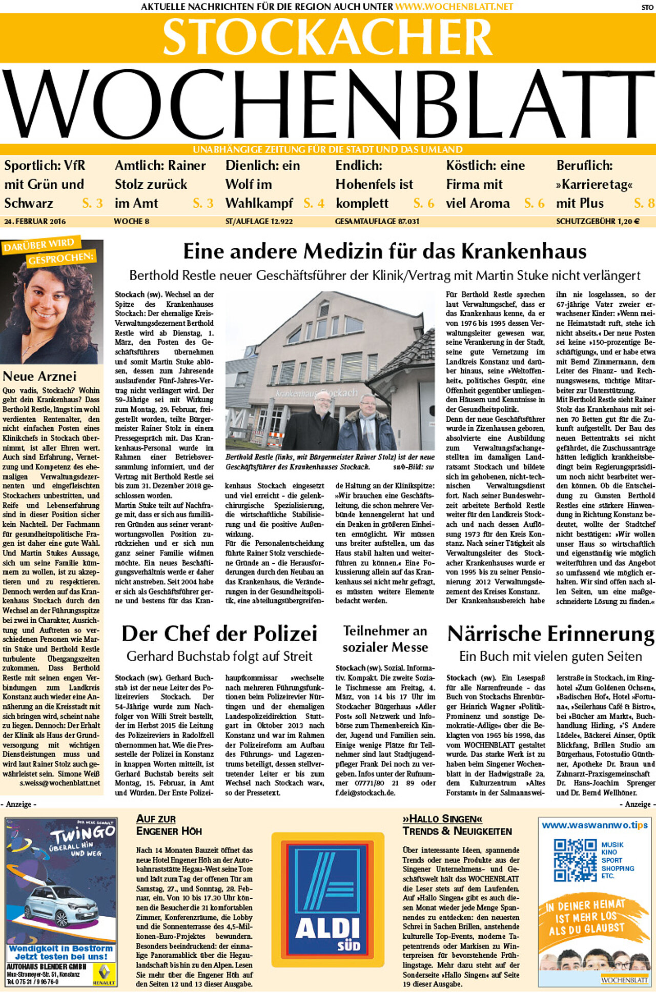 Ausgabe 08 vom 24. Februar 2016