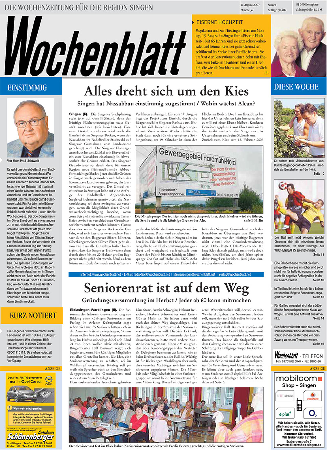 Ausgabe 32 vom 08. August 2007
