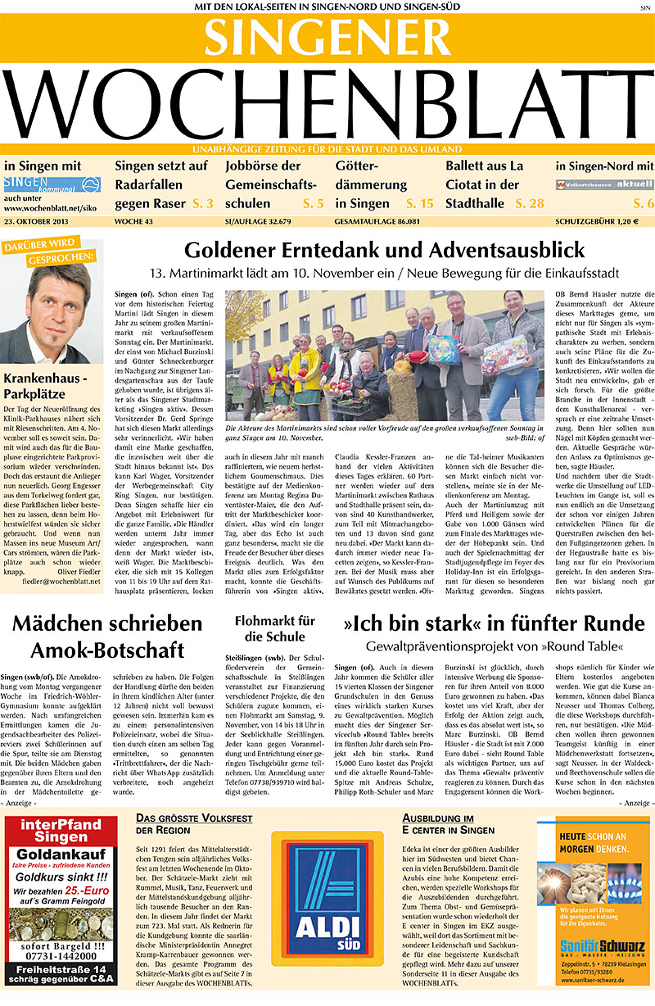 Ausgabe 43 vom 23. Oktober 2013