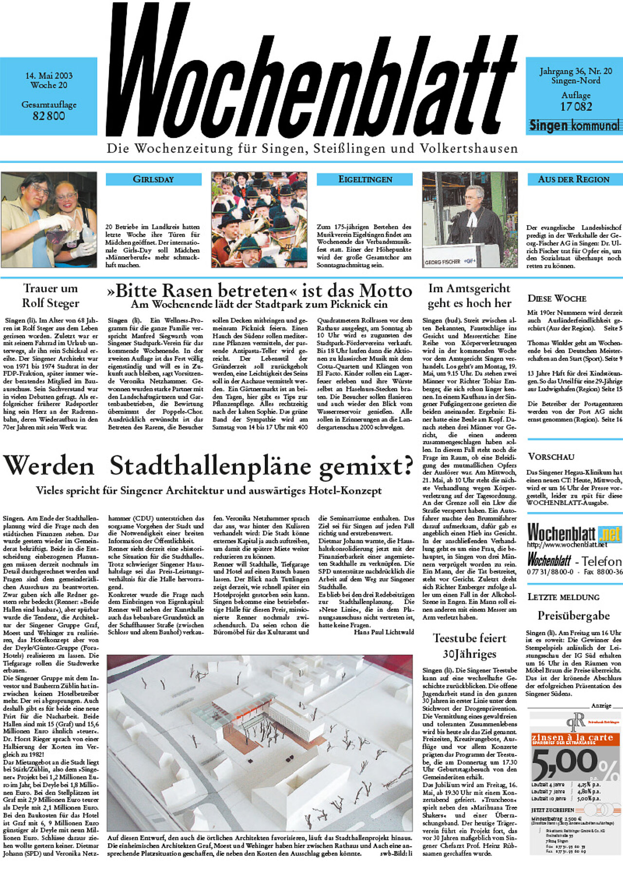 Ausgabe 20 vom 14. Mai 2003
