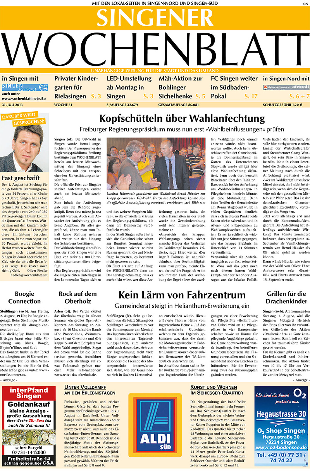 Ausgabe 31 vom 31. Juli 2013