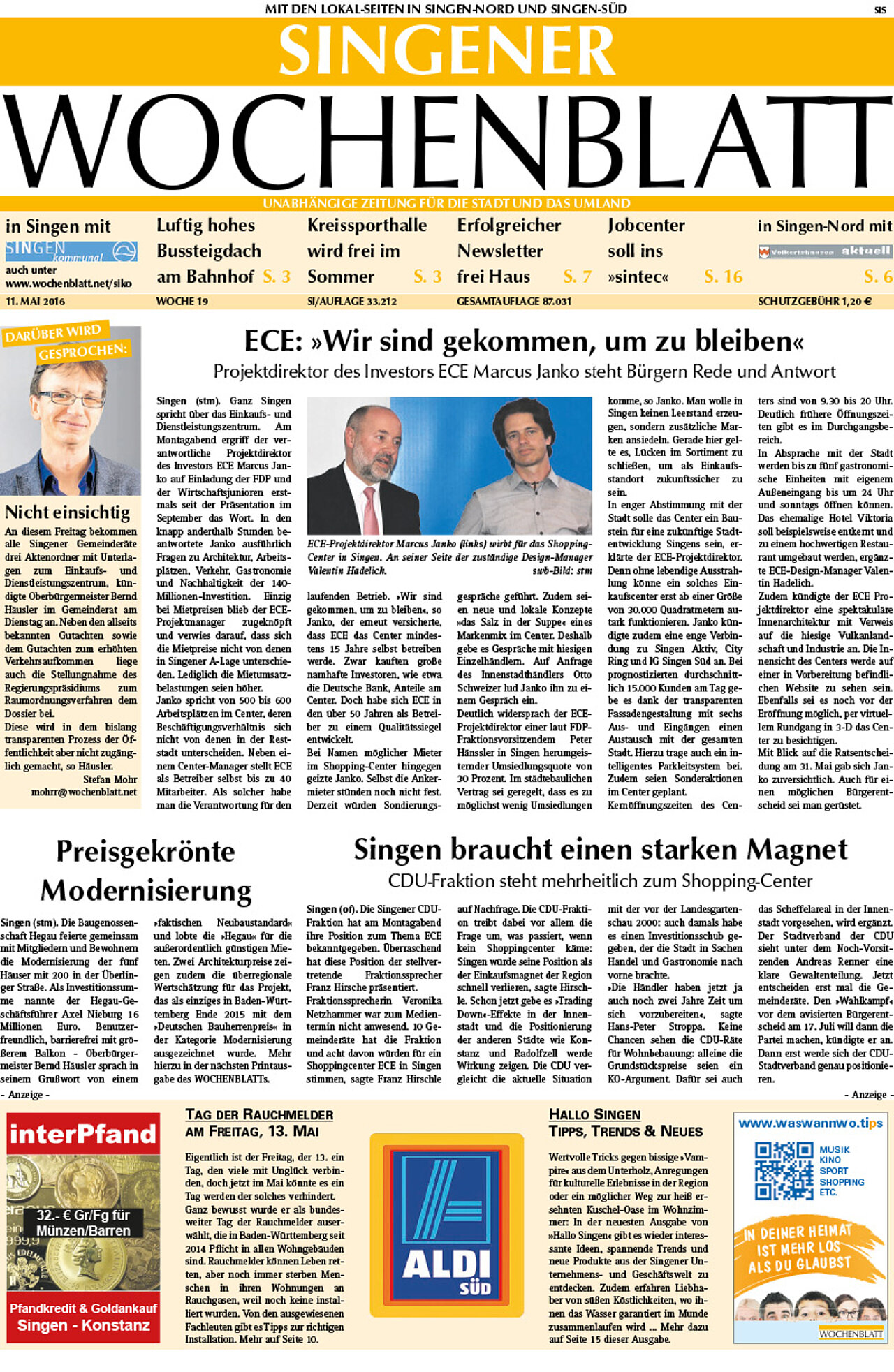 Ausgabe 19 vom 11. Mai 2016