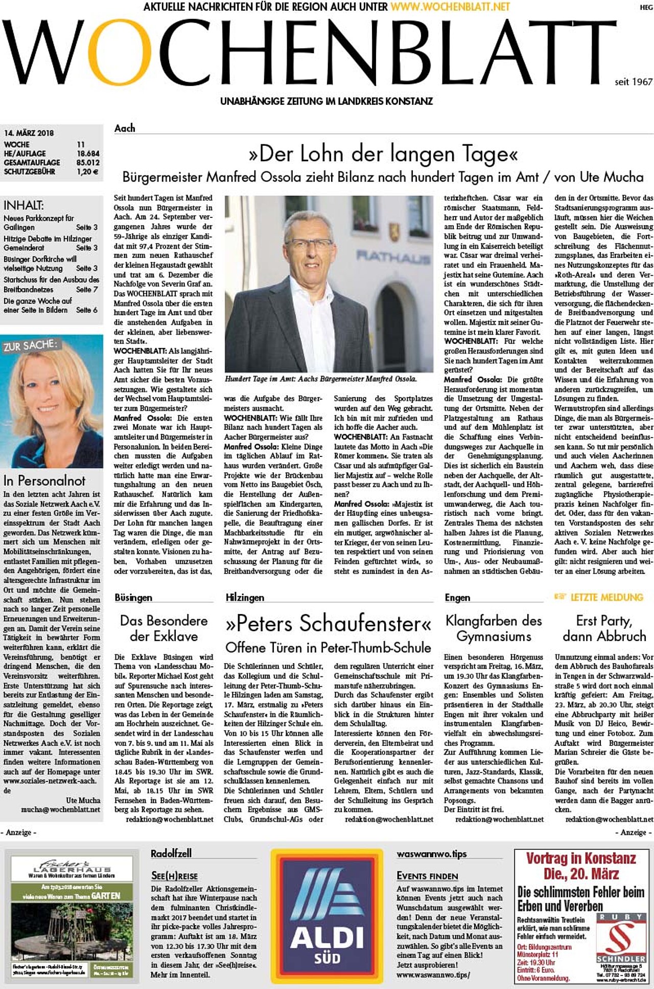 Ausgabe 11 vom 14. März 2018
