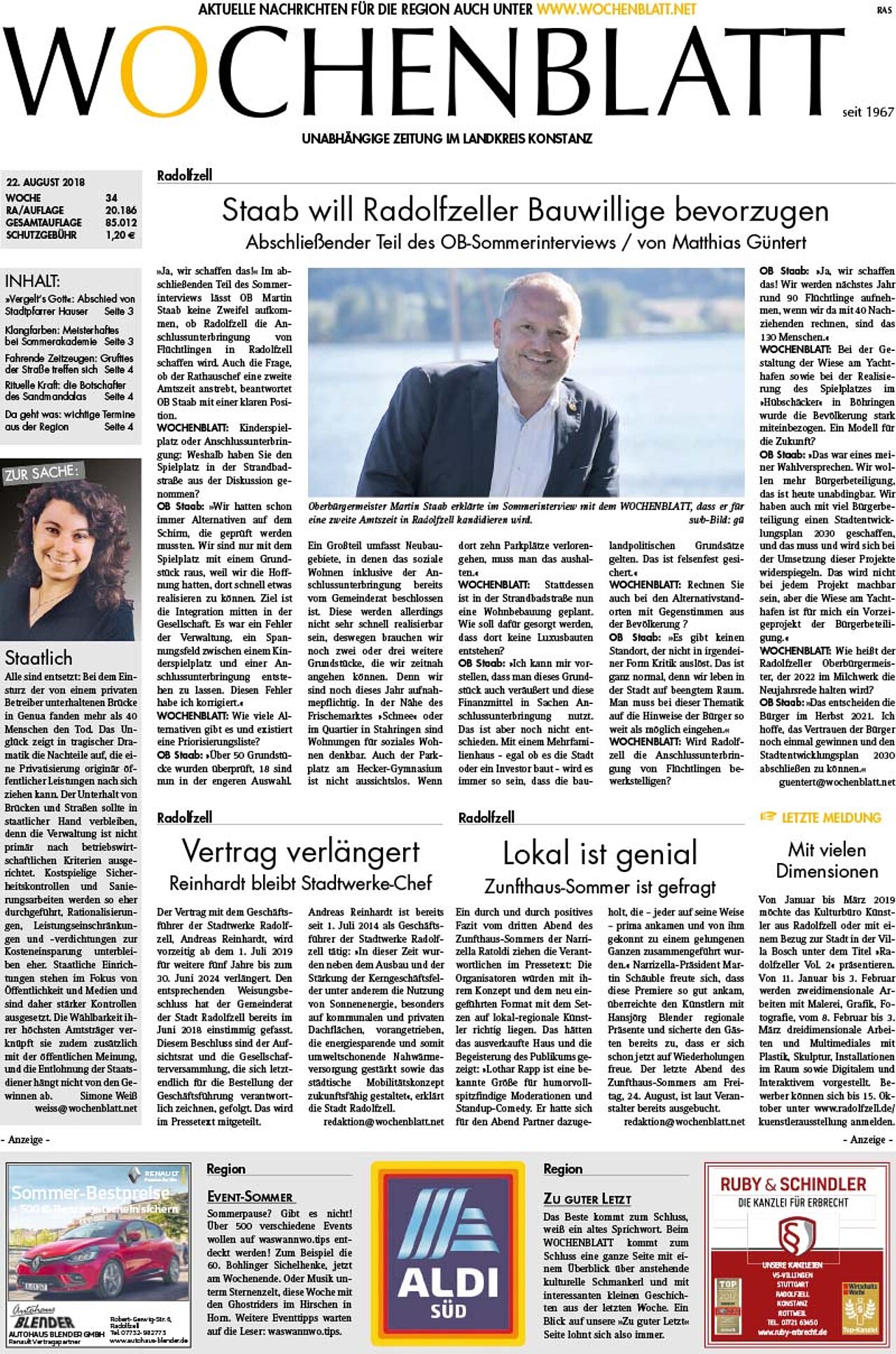 Ausgabe 34 vom 22. August 2018