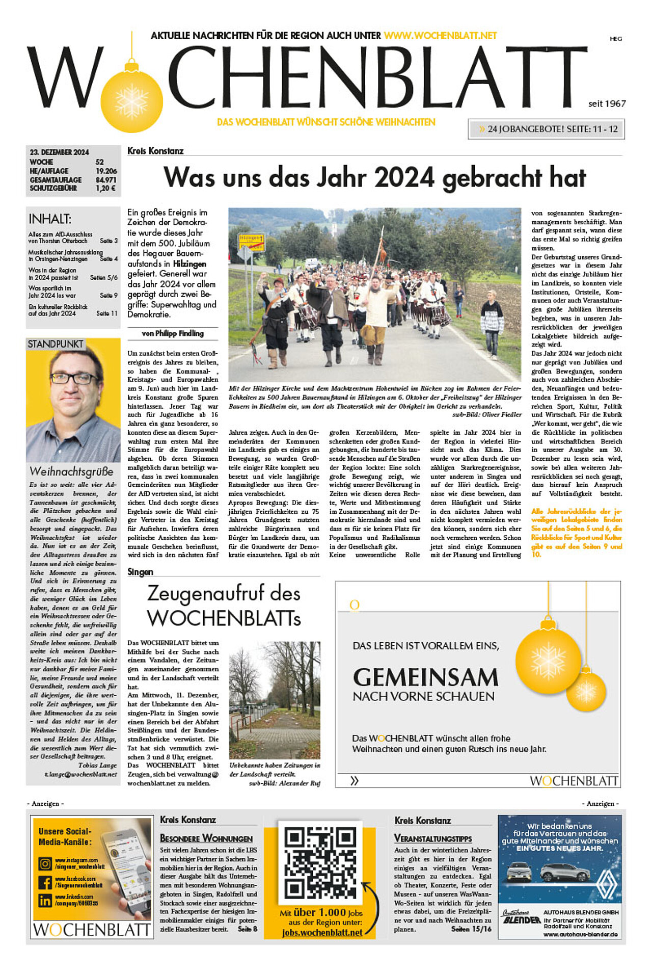 Ausgabe 52 vom 23. Dezember 2024