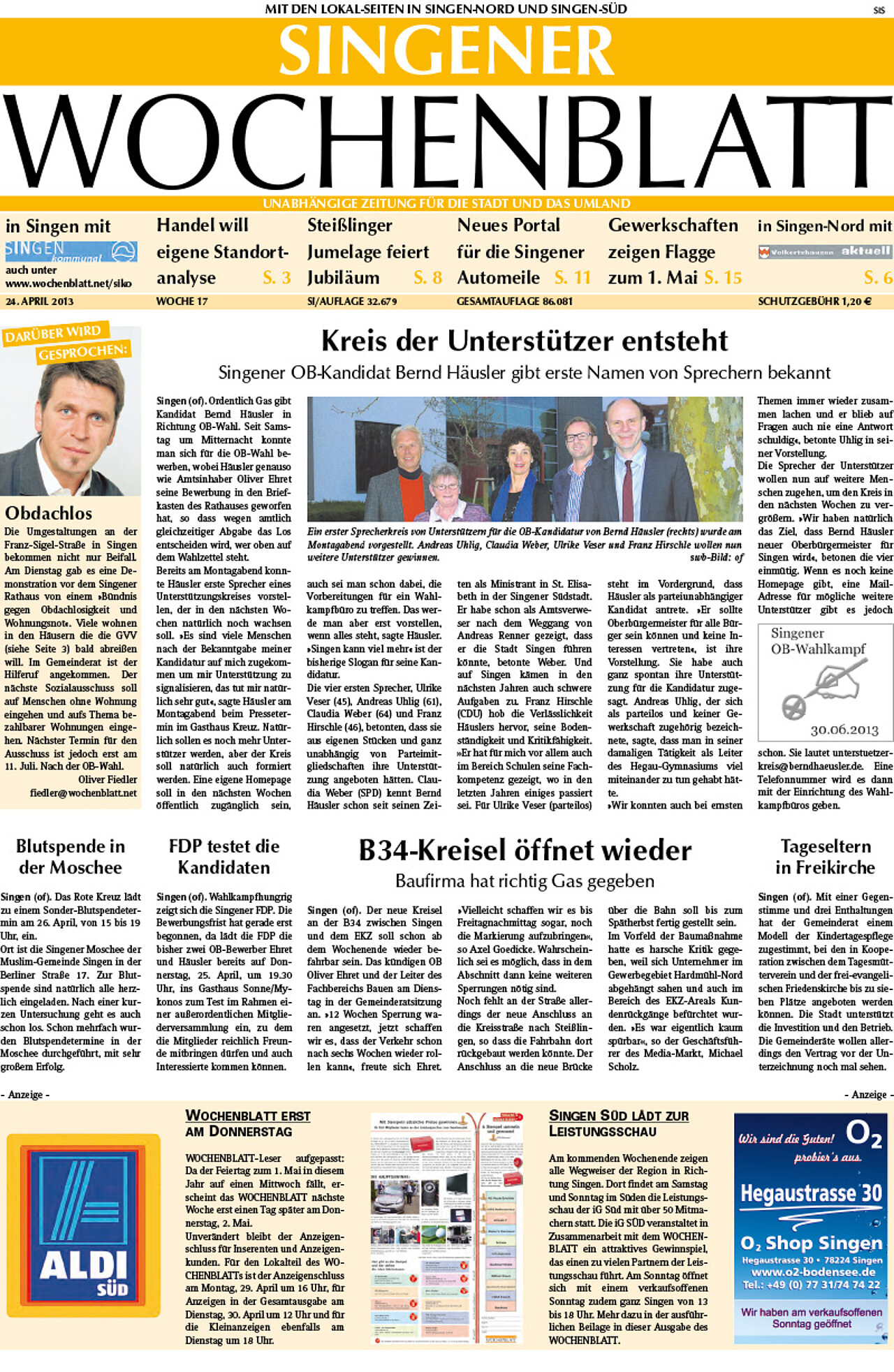 Ausgabe 17 vom 24. April 2013