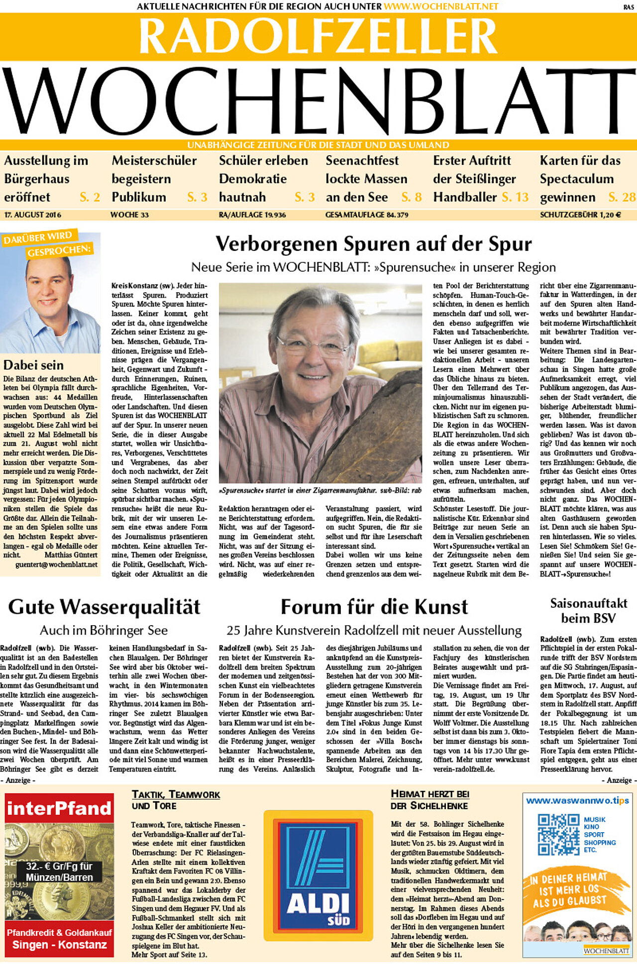 Ausgabe 33 vom 17. August 2016