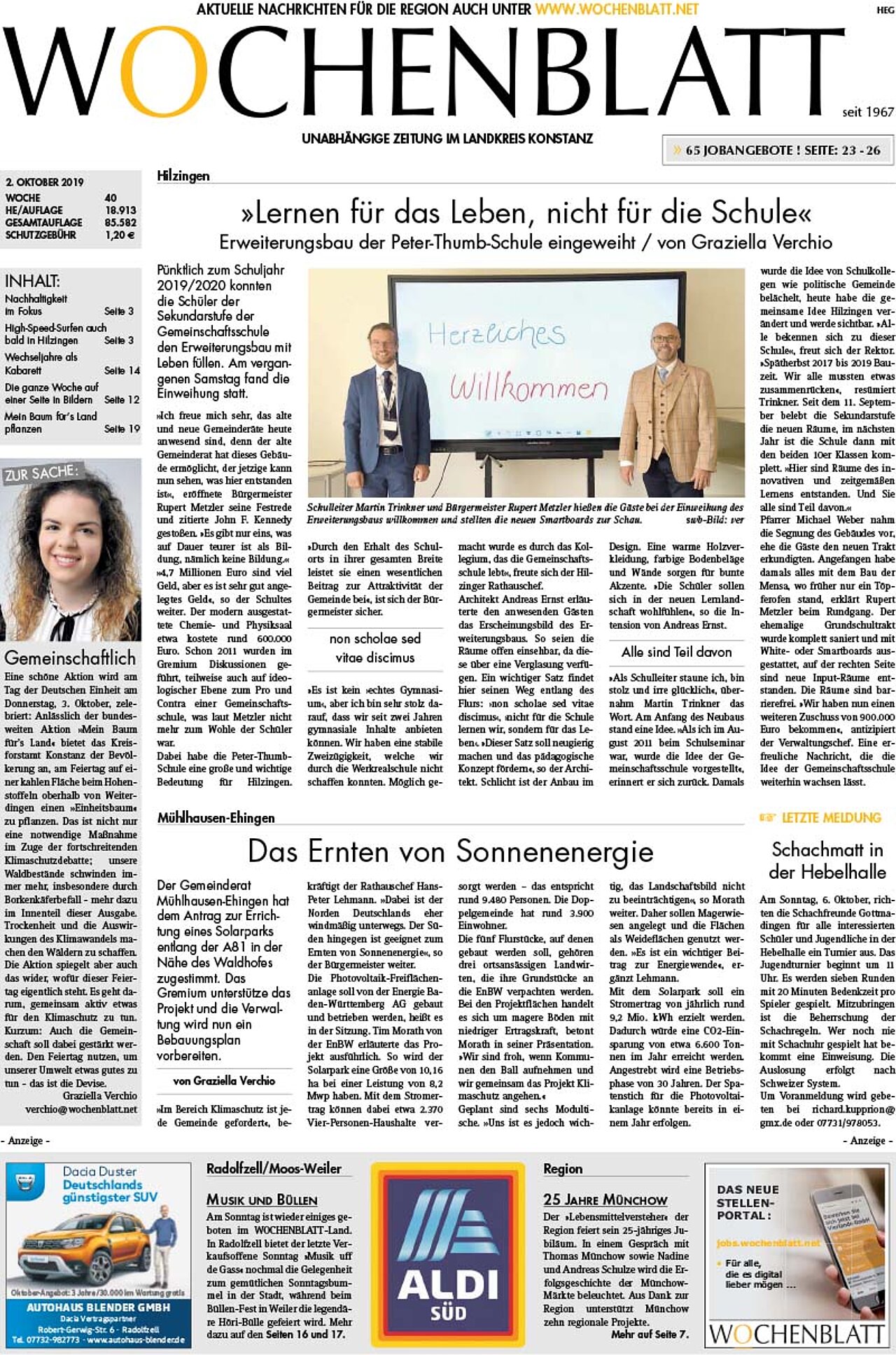 Ausgabe 40 vom 02. Oktober 2019