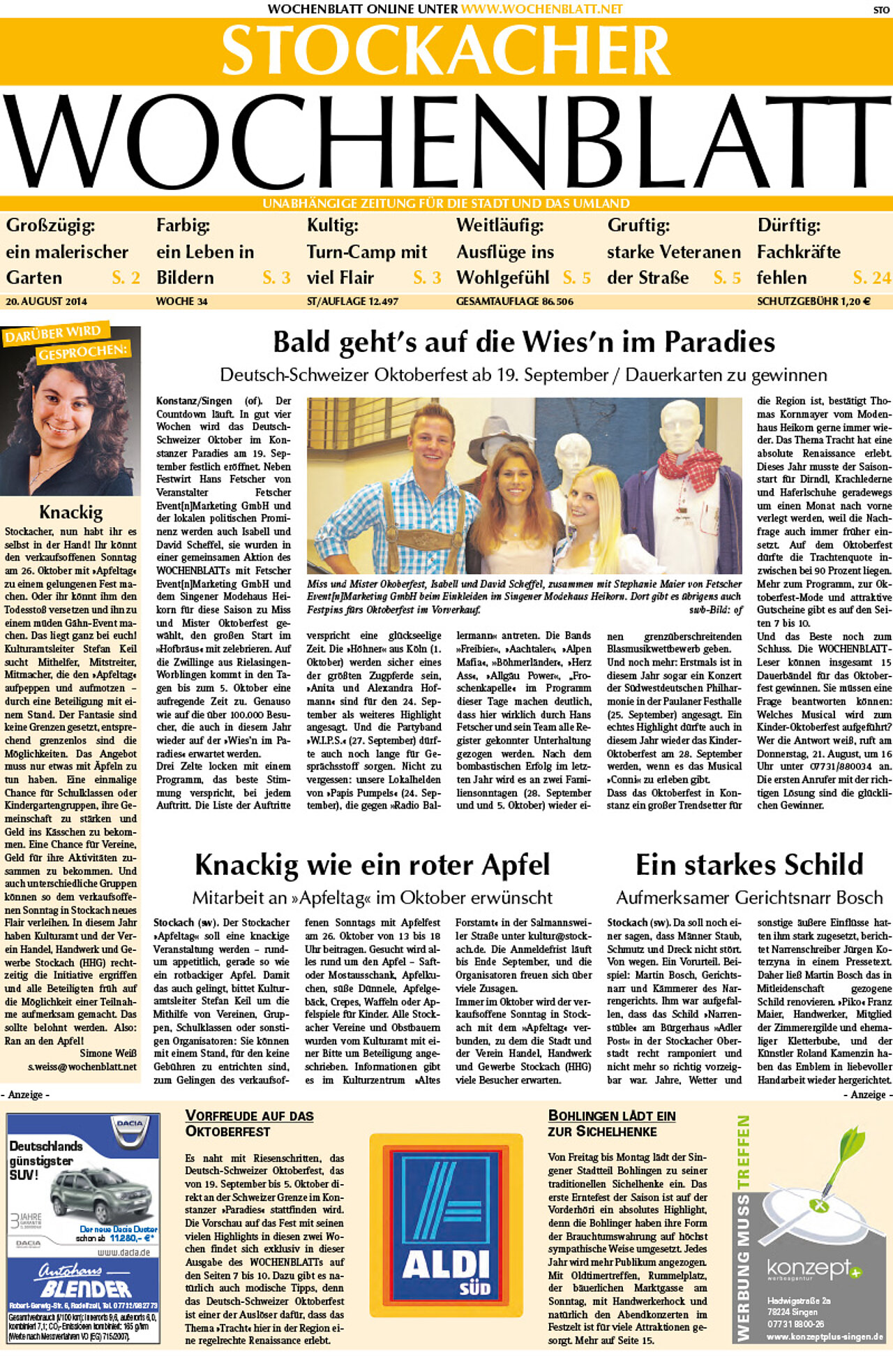 Ausgabe 34 vom 20. August 2014