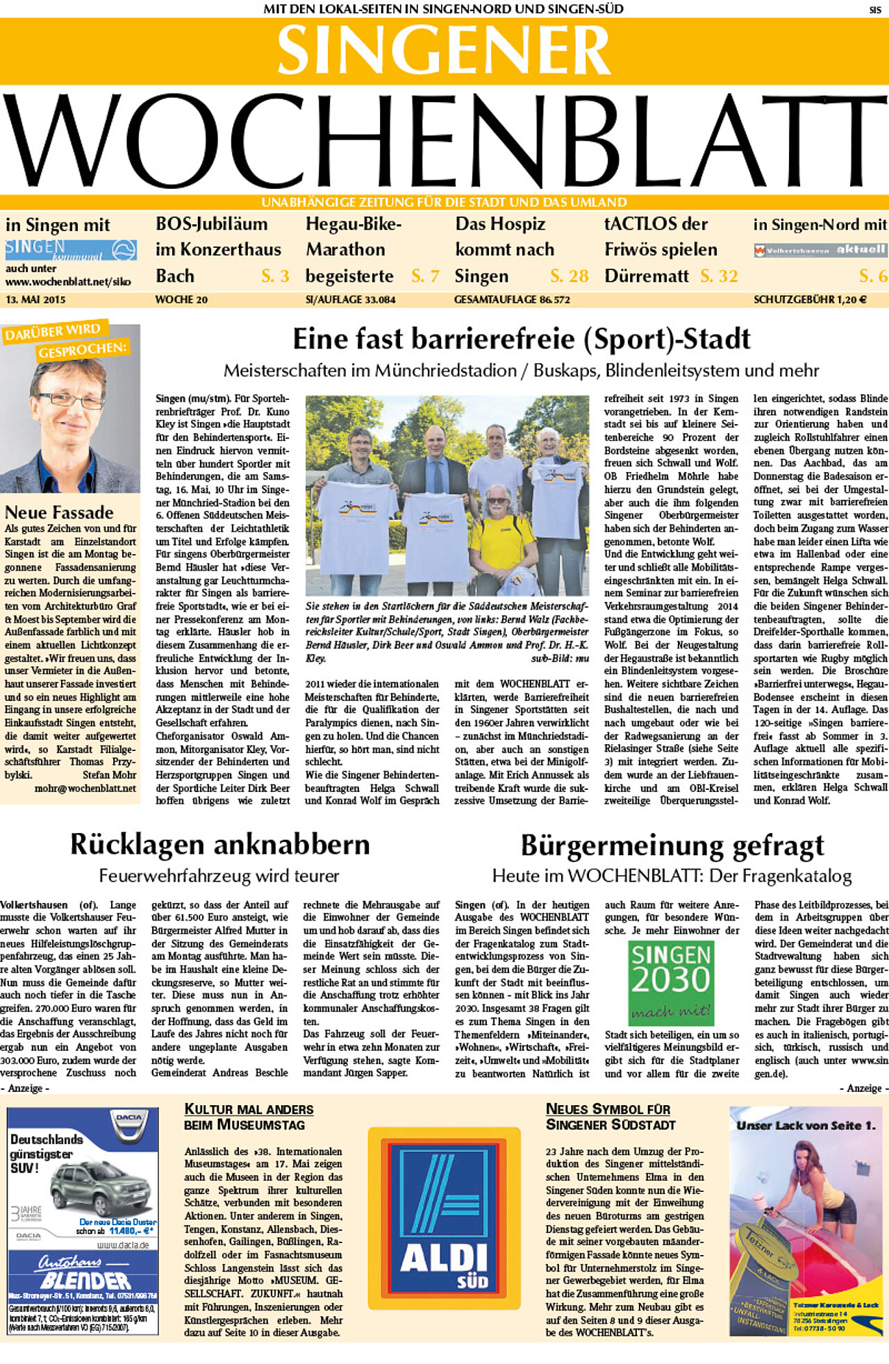Ausgabe 20 vom 13. Mai 2015