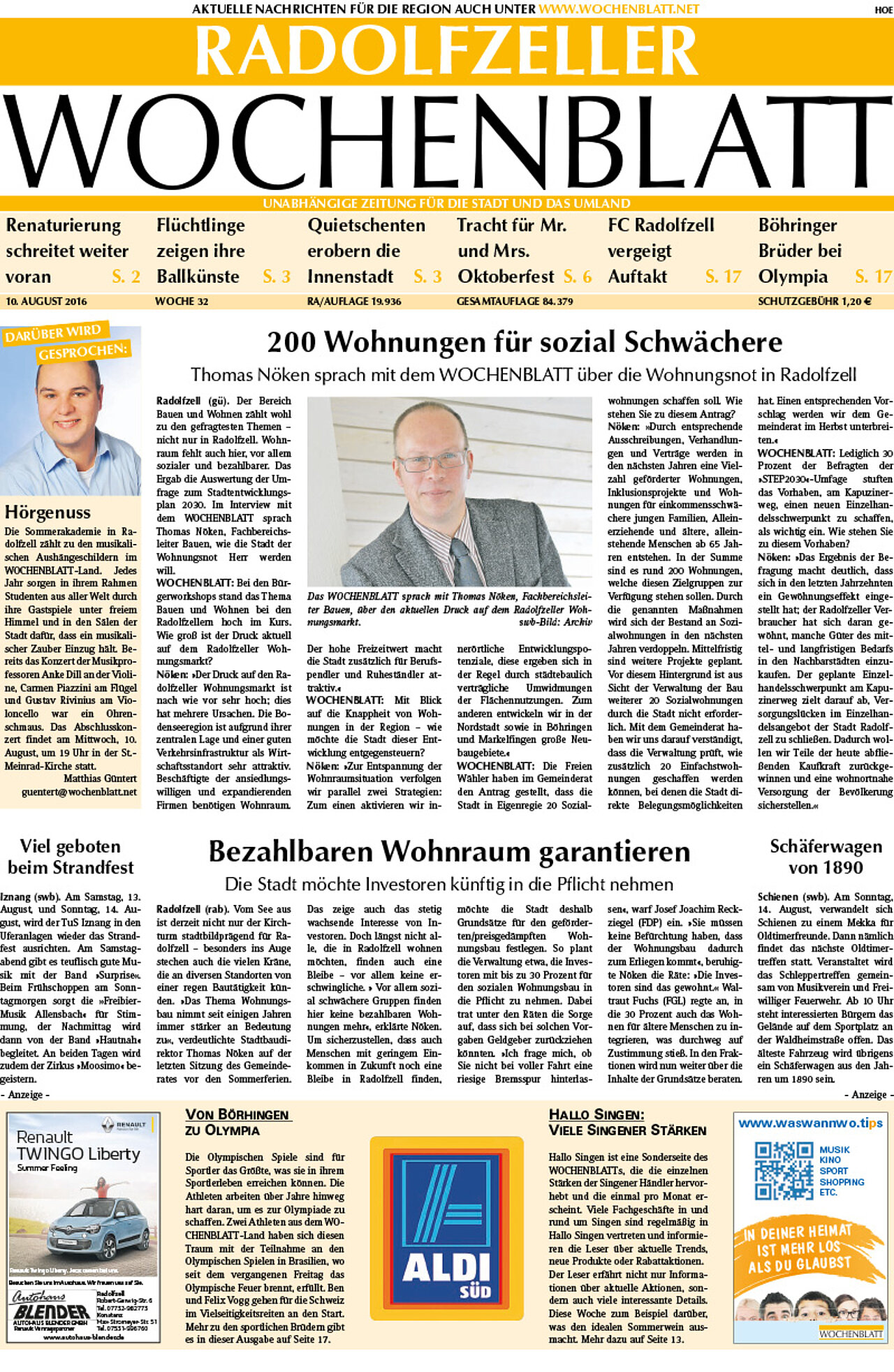 Ausgabe 32 vom 10. August 2016
