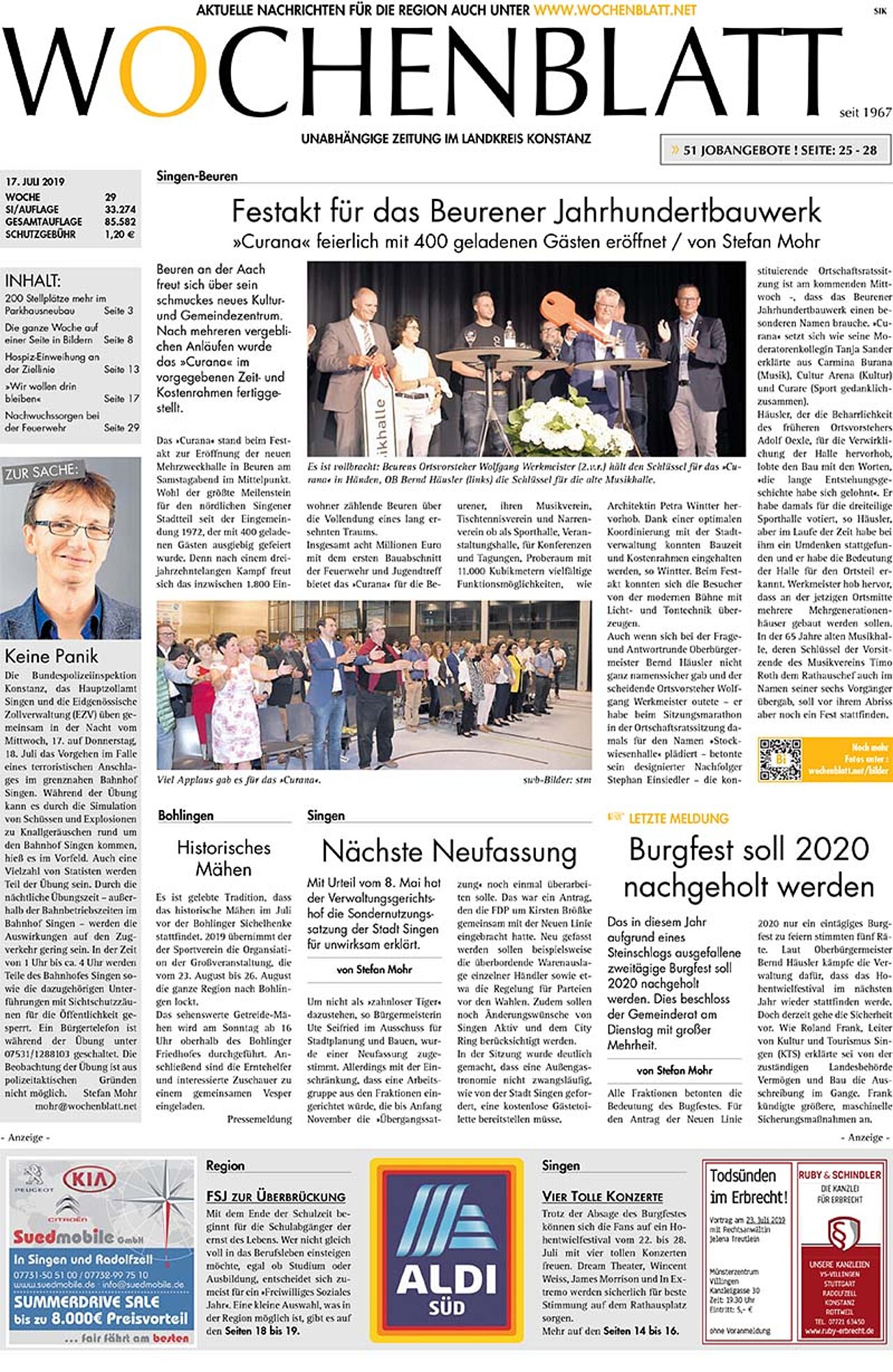 Ausgabe 29 vom 17. Juli 2019